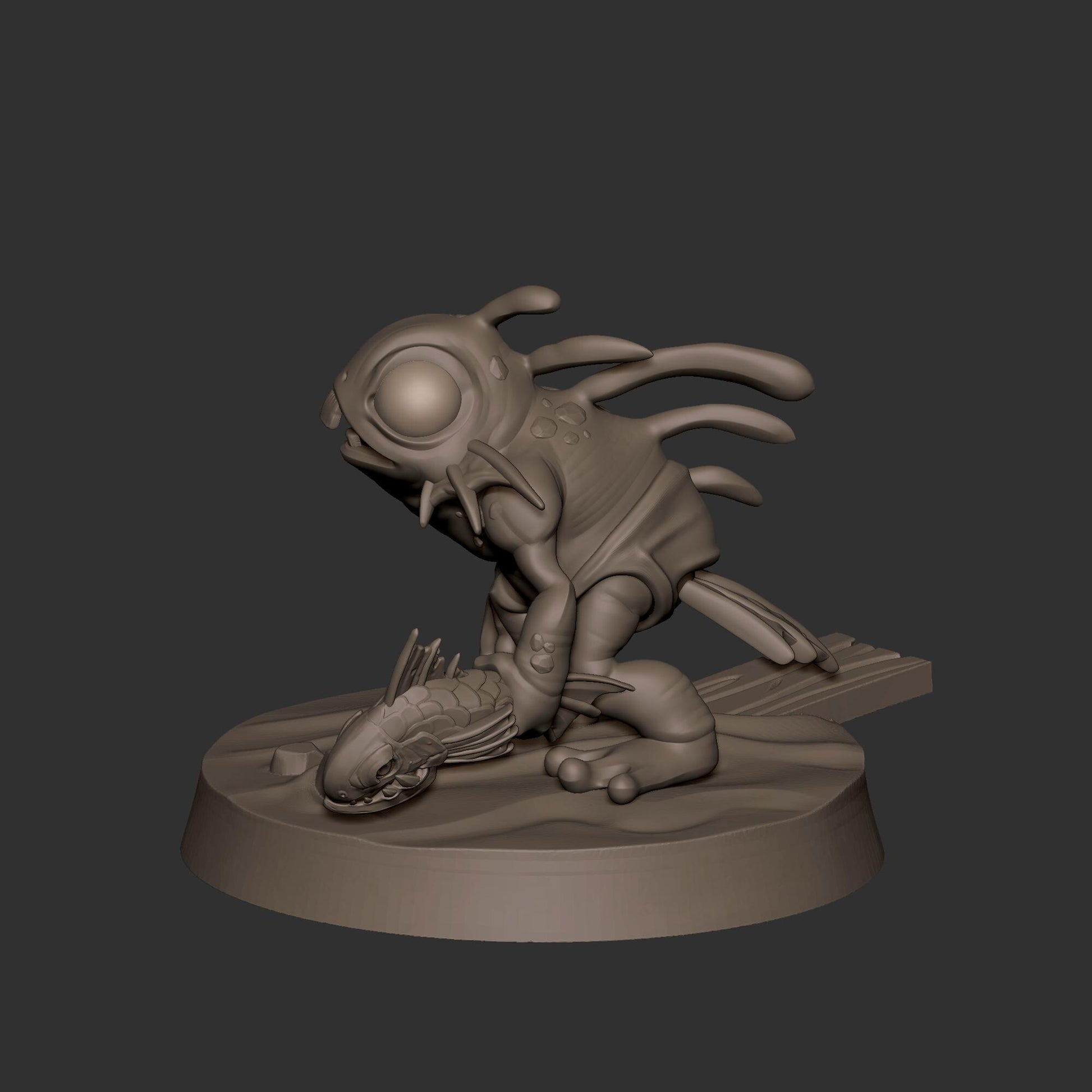 Murloc Trickster Miniature - 28mm / 32mm / 36mm - Bite the Bullet - Resin Printed Figure for D&D, TTRPGs, and Board Games