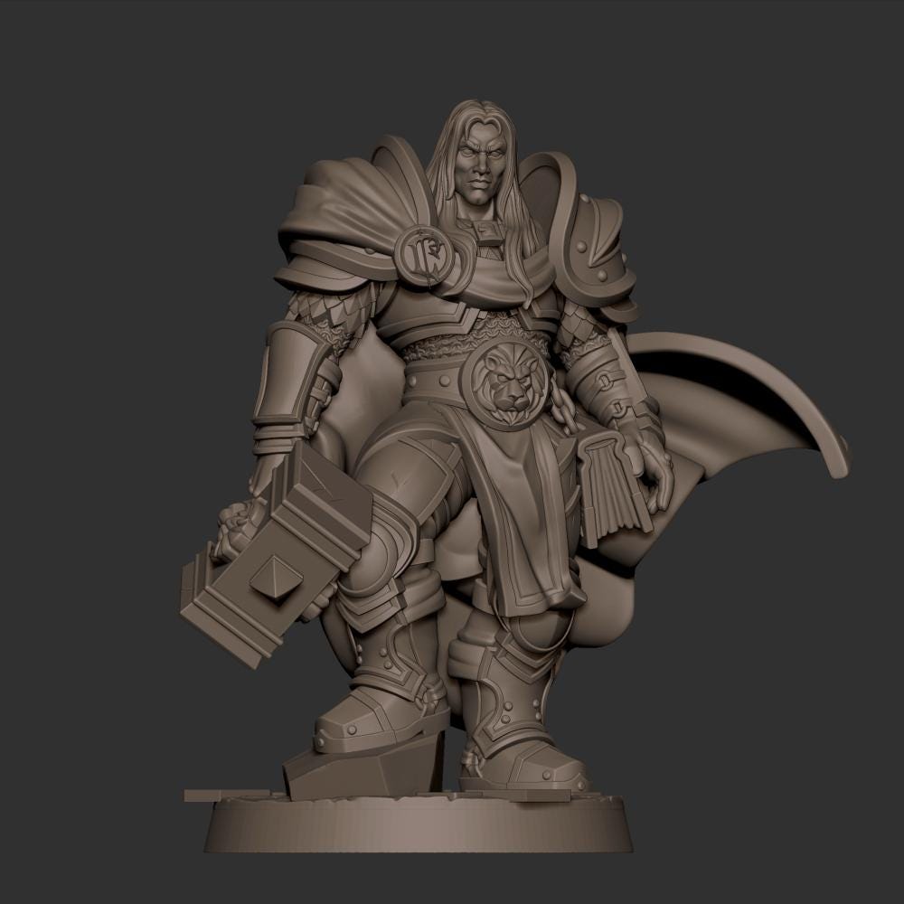Human Prince Paladin Miniature - 28mm / 32mm / 36mm - Bite the Bullet - Resin Printed Figure for D&D, TTRPGs, and Board Games
