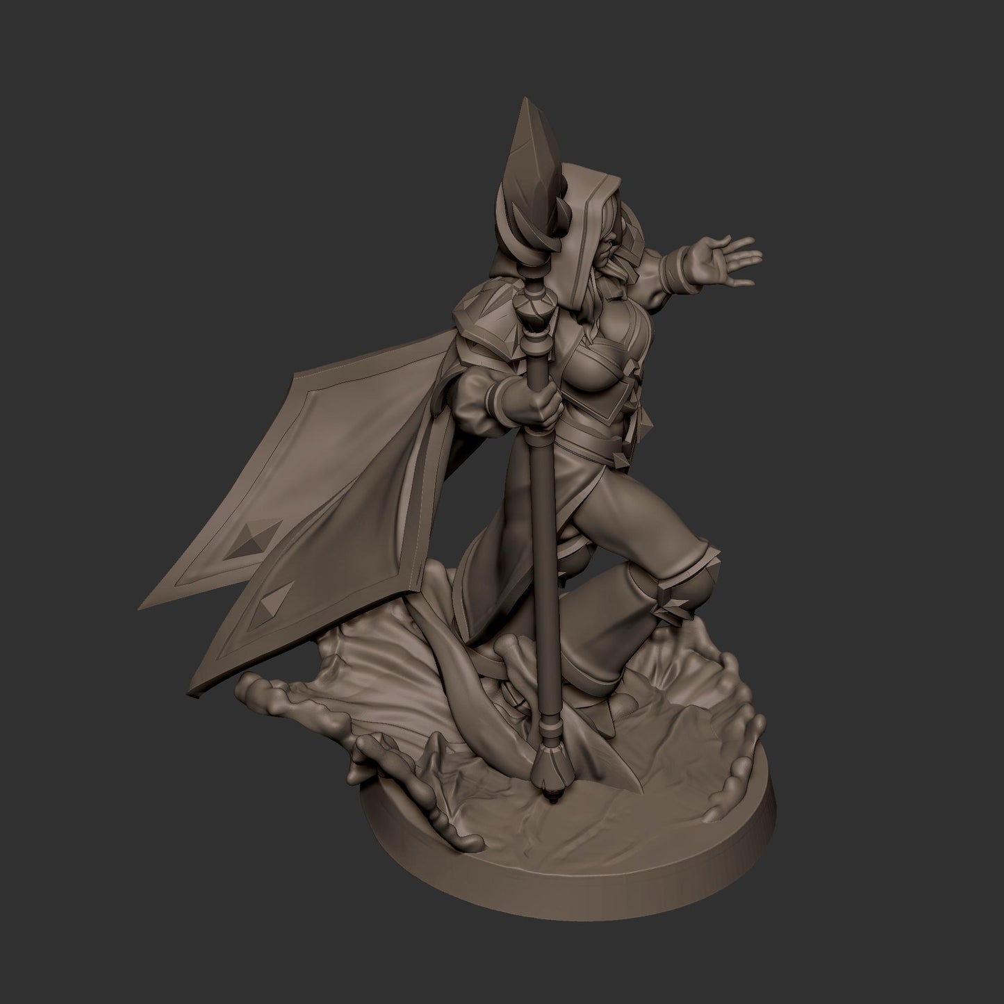 Human Mage Admiral Miniature - 28mm / 32mm / 36mm - Bite the Bullet - Resin Printed Figure for D&D, TTRPGs, and Board Games