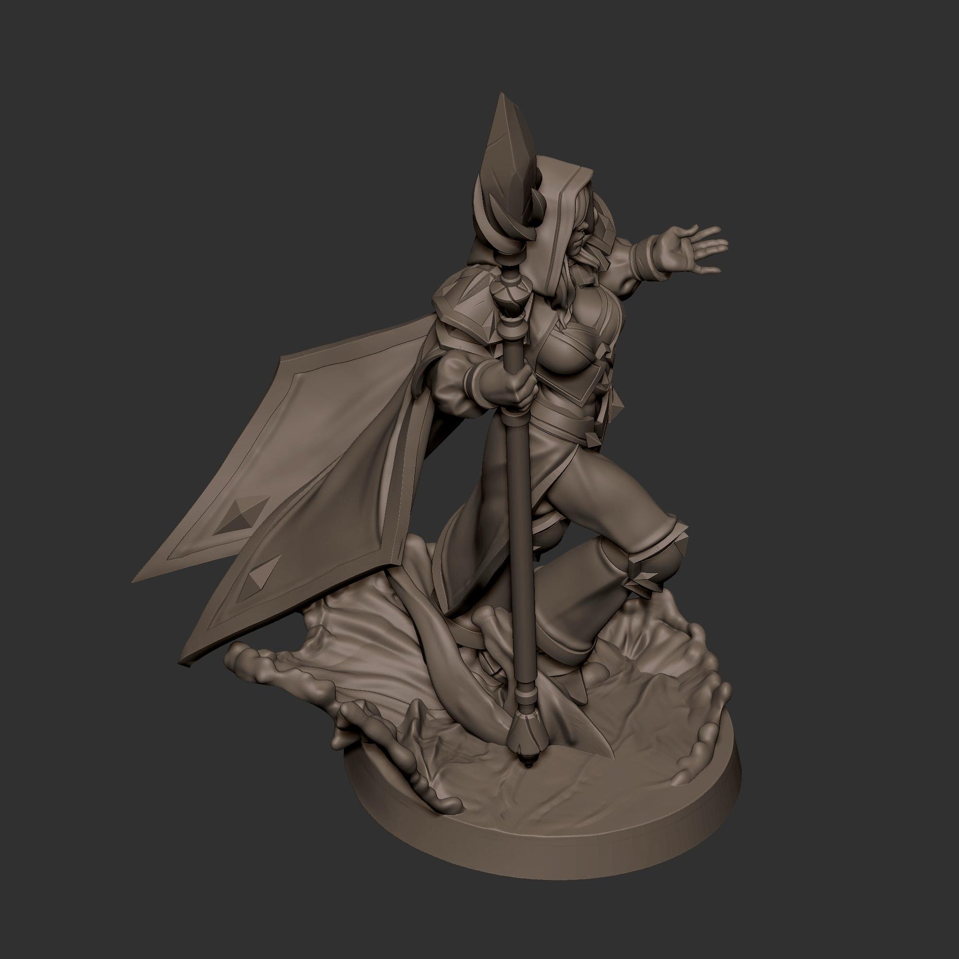 Human Mage Admiral Miniature - 28mm / 32mm / 36mm - Bite the Bullet - Resin Printed Figure for D&D, TTRPGs, and Board Games