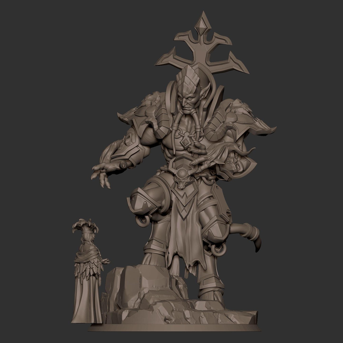 Eredar Warlock Miniature - 28mm / 32mm / 36mm - Bite the Bullet - Resin Printed Figure for D&D, TTRPGs, and Board Games