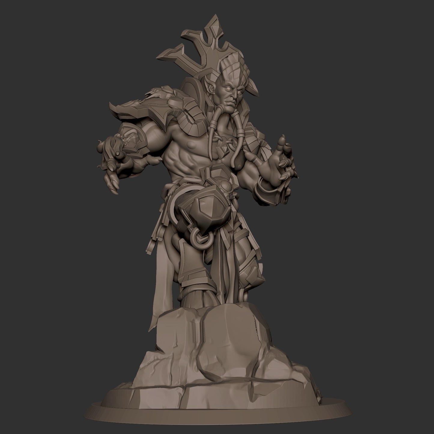 Eredar Warlock Miniature - 28mm / 32mm / 36mm - Bite the Bullet - Resin Printed Figure for D&D, TTRPGs, and Board Games