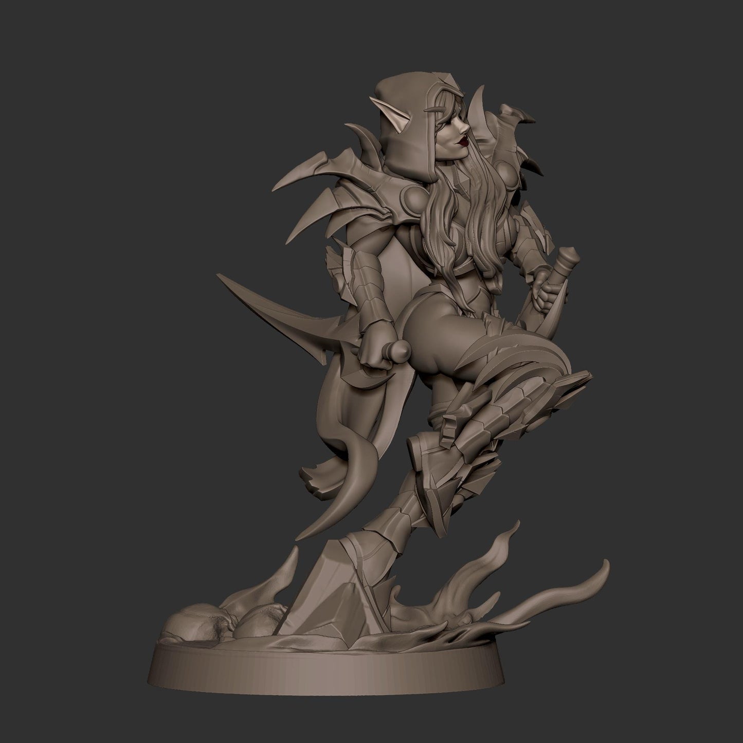Blood Elf Rogue Miniature - 28mm / 32mm / 36mm - Bite the Bullet - Resin Printed Figure for D&D, TTRPGs, and Board Games