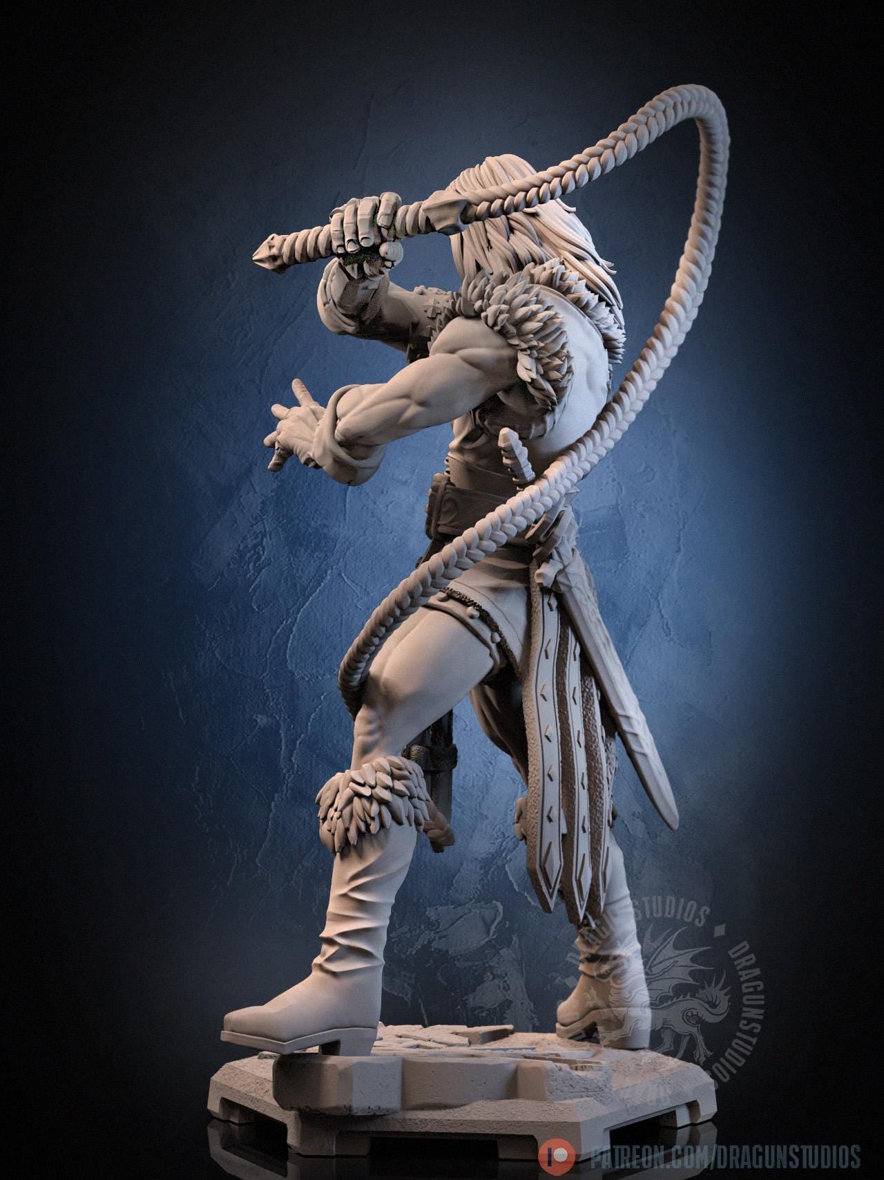 Vampire Killer II - 28mm / 32mm / 36mm / 100mm - DraGun Studios - Resin Printed Figurine for D&D, TTRPGs, and Board Games