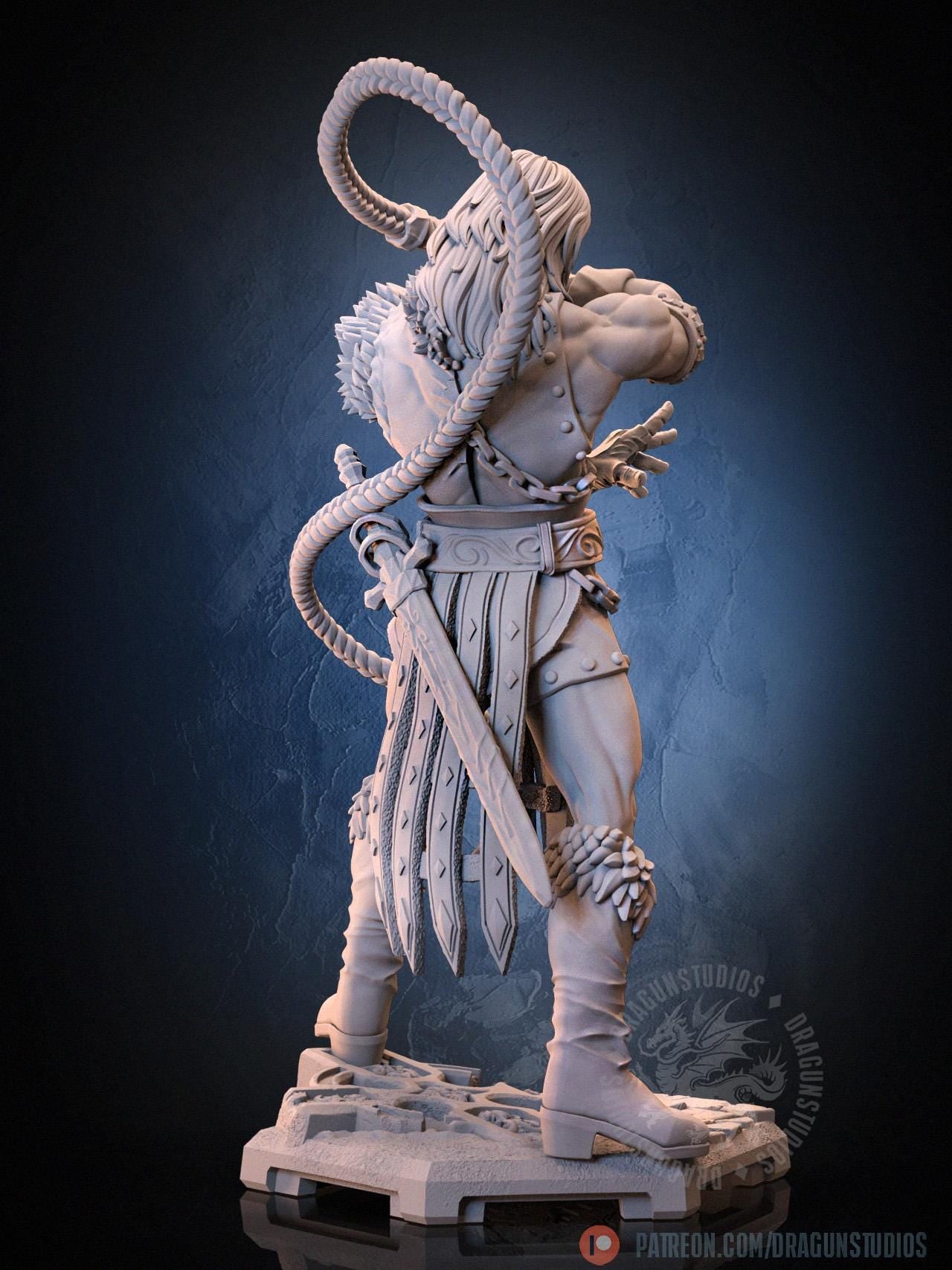 Vampire Killer II - 28mm / 32mm / 36mm / 100mm - DraGun Studios - Resin Printed Figurine for D&D, TTRPGs, and Board Games