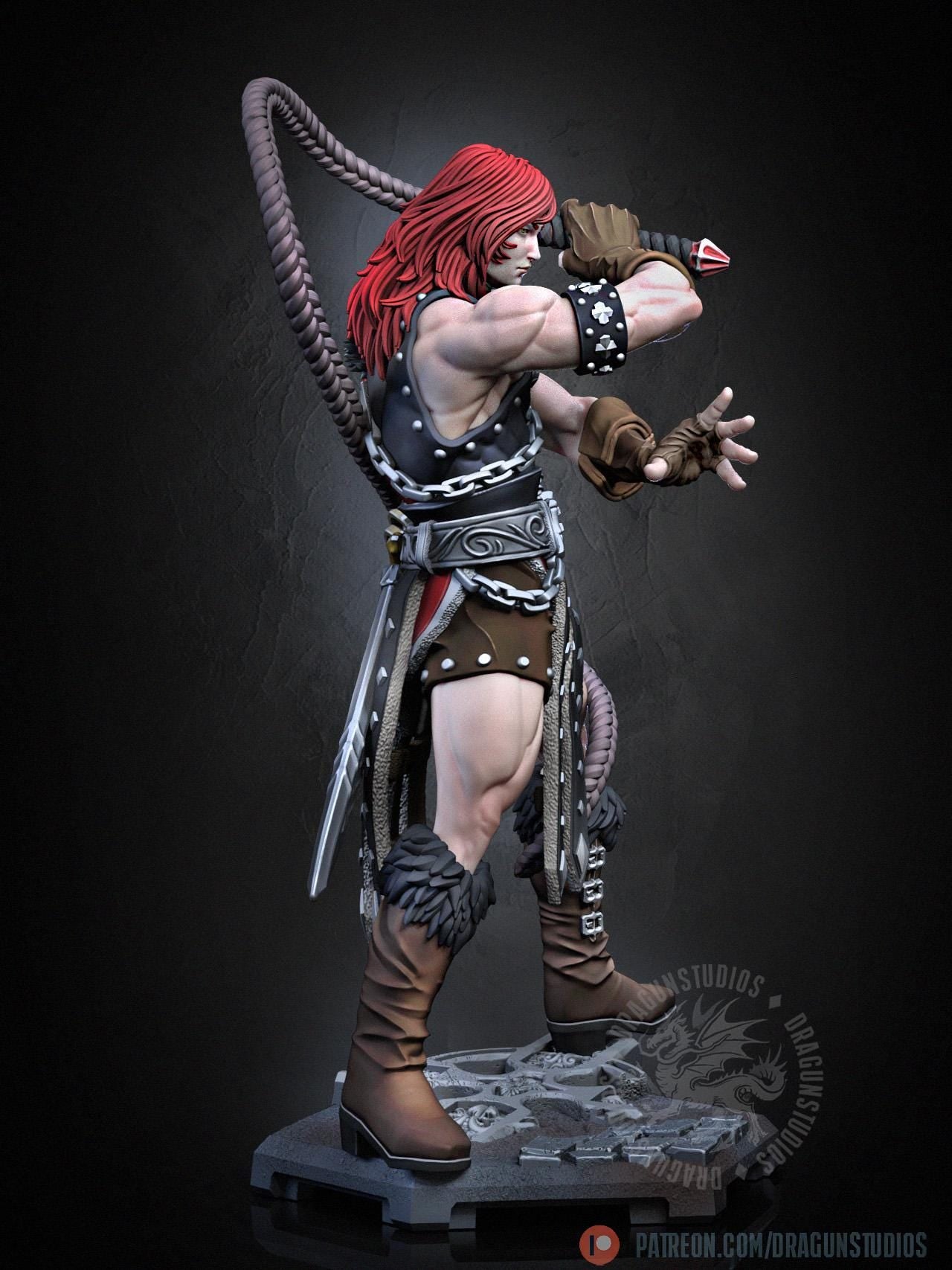 Vampire Killer II - 28mm / 32mm / 36mm / 100mm - DraGun Studios - Resin Printed Figurine for D&D, TTRPGs, and Board Games
