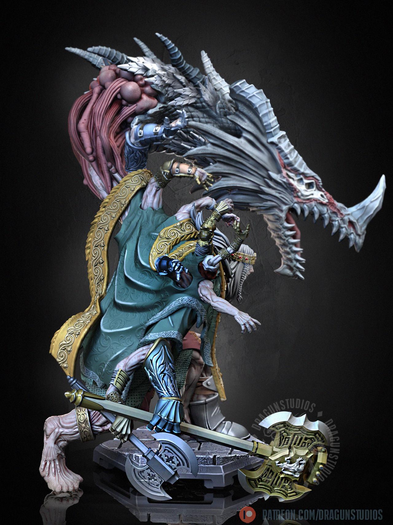 Godrick Miniature - 64mm / 127mm - DraGun Studios - Resin Printed Figurine for D&D, TTRPGs, and Board Games