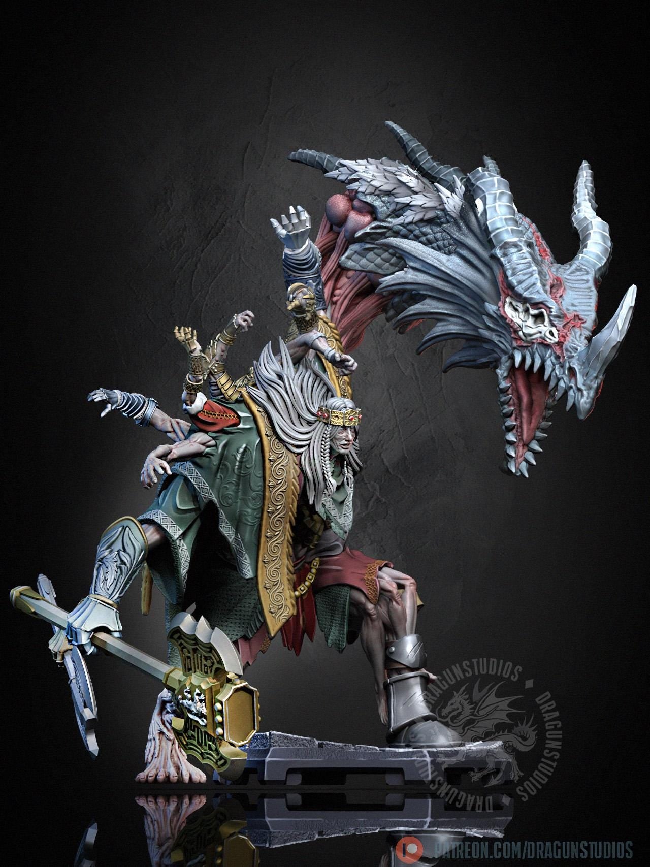 Godrick Miniature - 64mm / 127mm - DraGun Studios - Resin Printed Figurine for D&D, TTRPGs, and Board Games