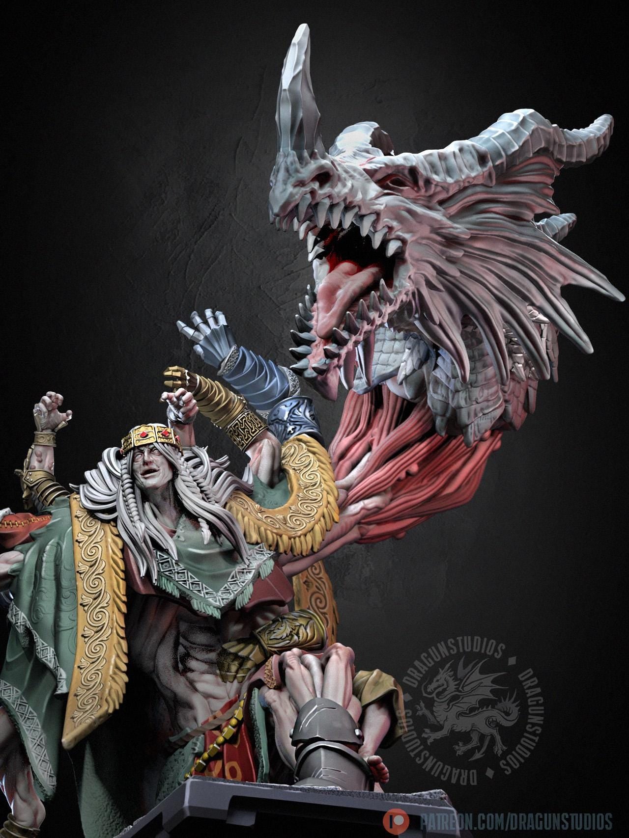 Godrick Miniature - 64mm / 127mm - DraGun Studios - Resin Printed Figurine for D&D, TTRPGs, and Board Games