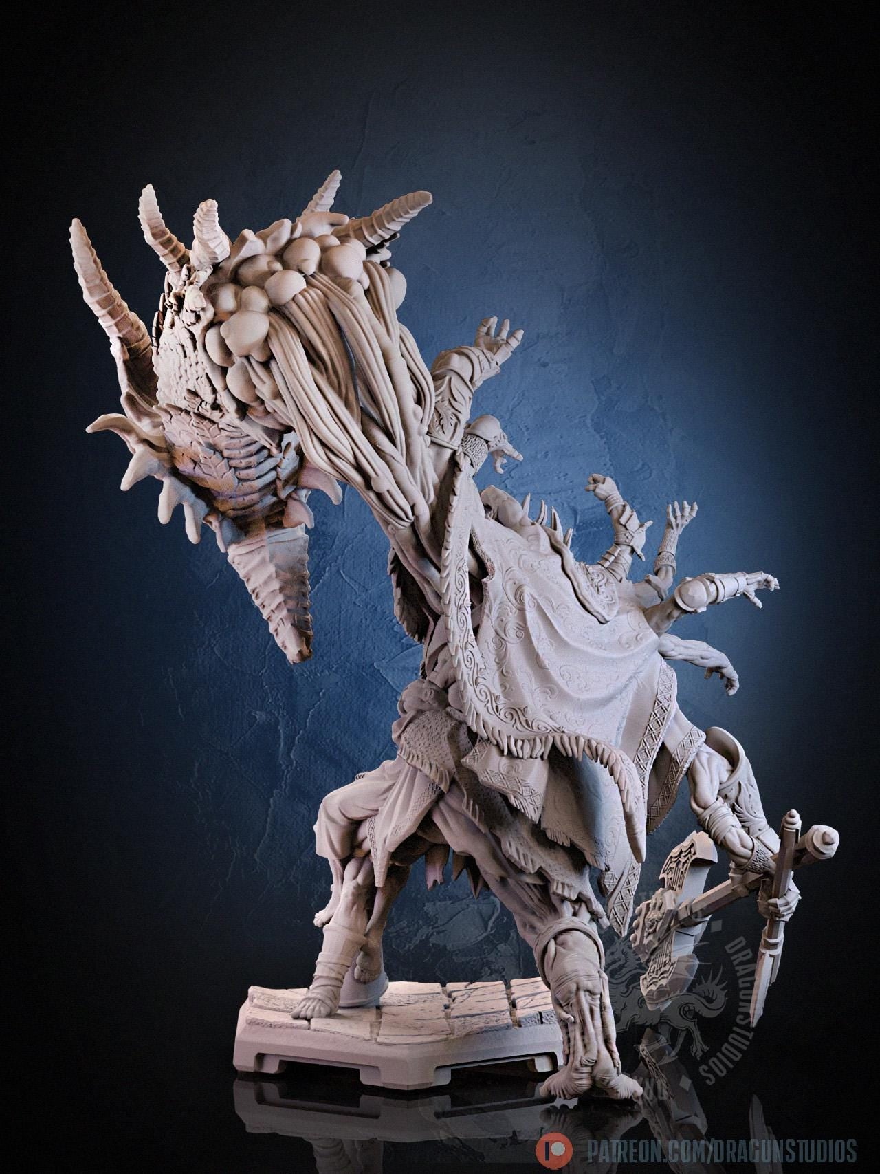 Godrick Miniature - 64mm / 127mm - DraGun Studios - Resin Printed Figurine for D&D, TTRPGs, and Board Games