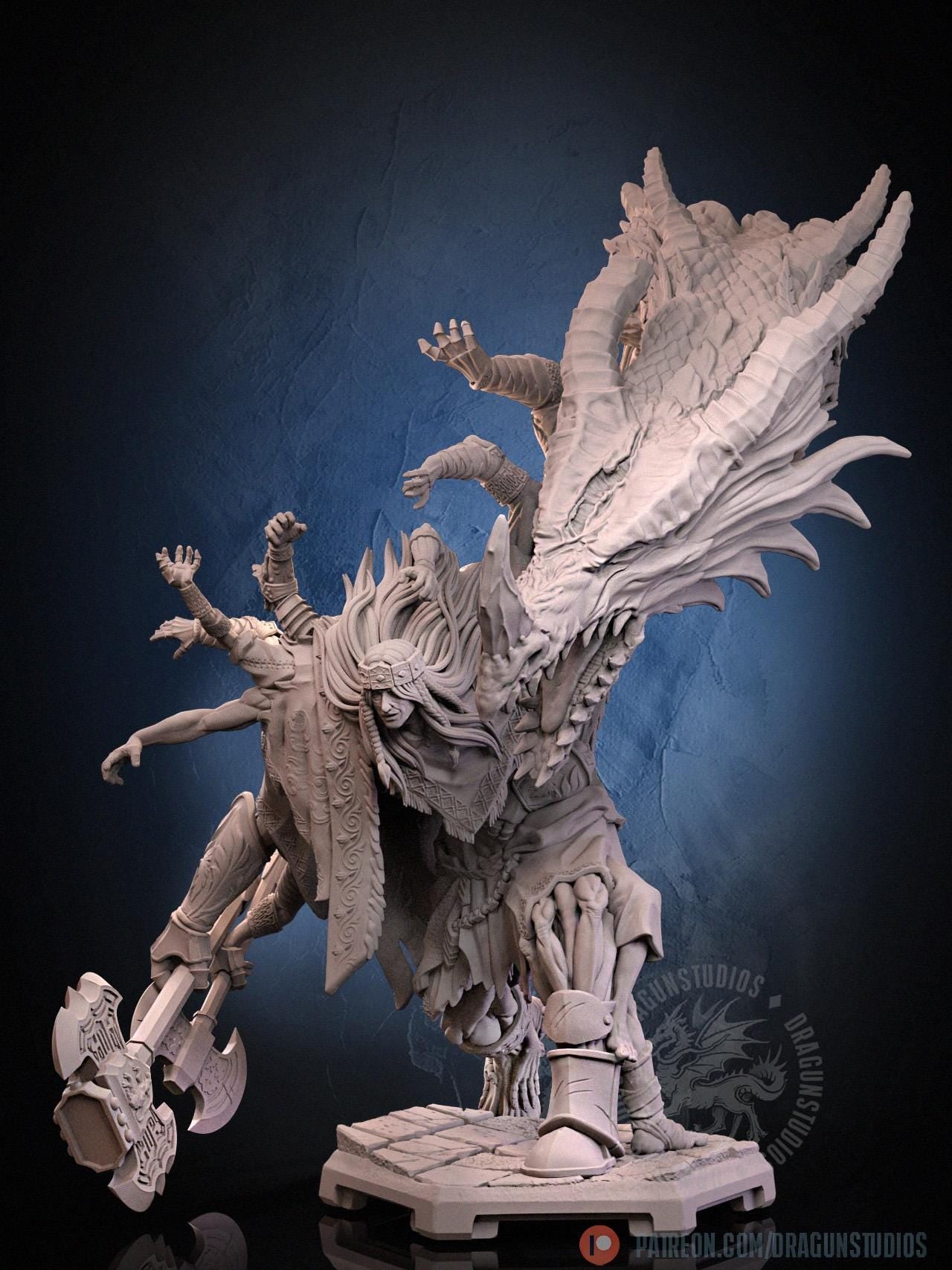 Godrick Miniature - 64mm / 127mm - DraGun Studios - Resin Printed Figurine for D&D, TTRPGs, and Board Games