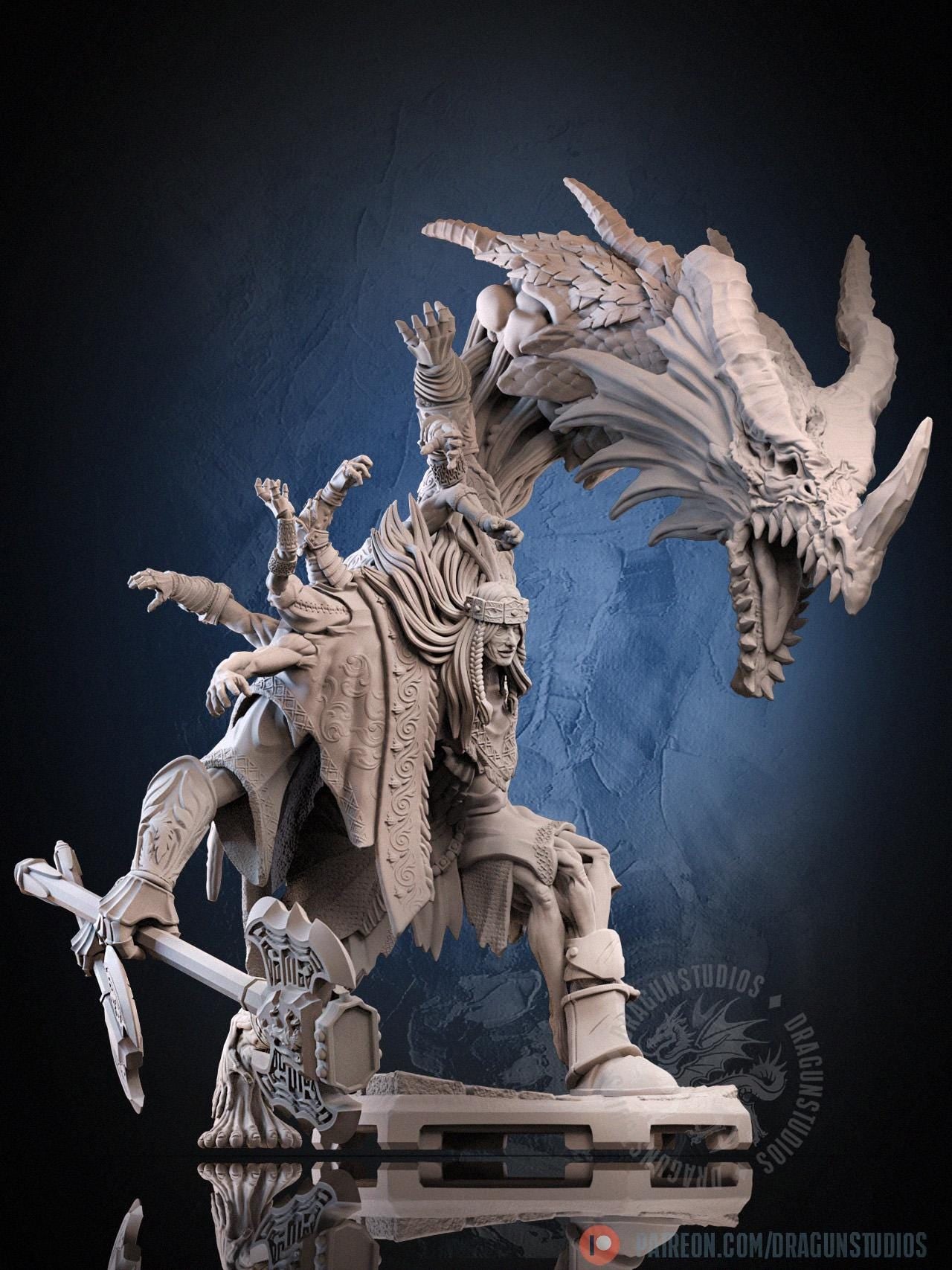 Godrick Miniature - 64mm / 127mm - DraGun Studios - Resin Printed Figurine for D&D, TTRPGs, and Board Games