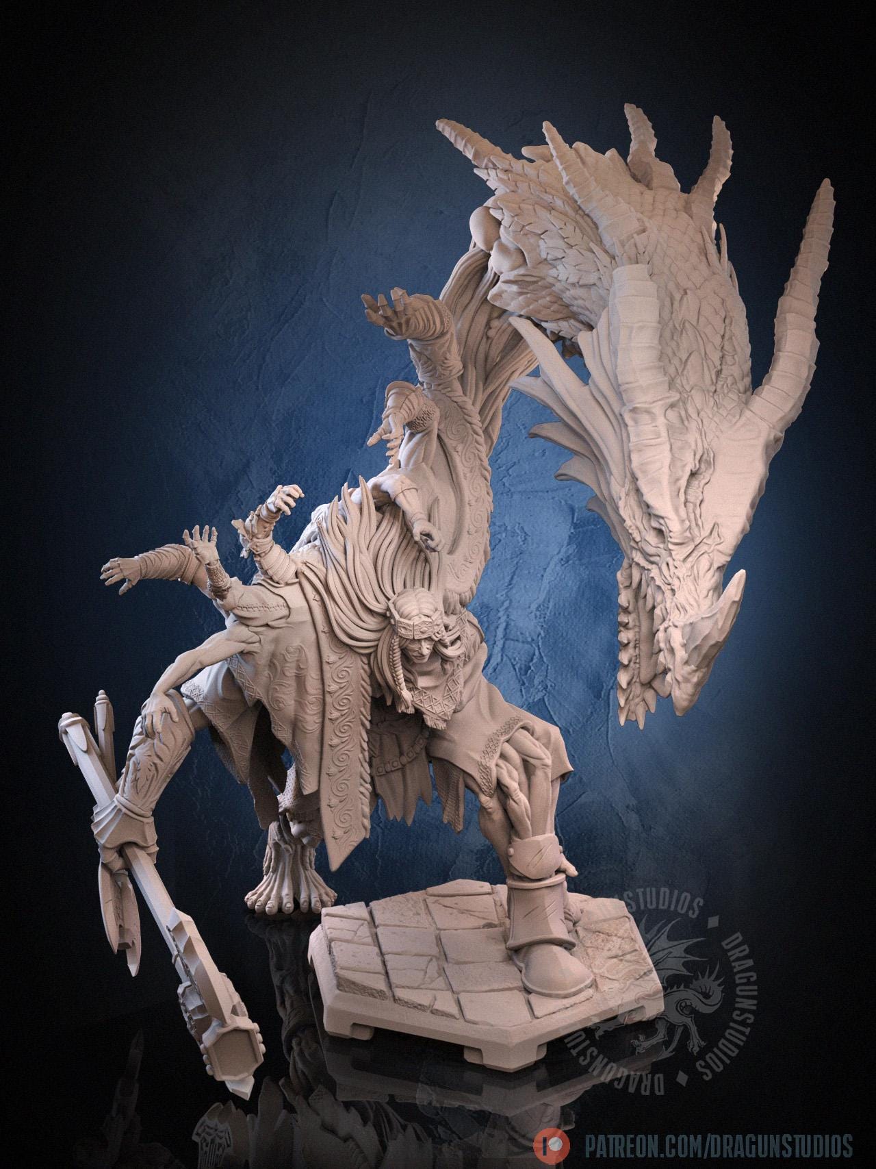 Godrick Miniature - 64mm / 127mm - DraGun Studios - Resin Printed Figurine for D&D, TTRPGs, and Board Games