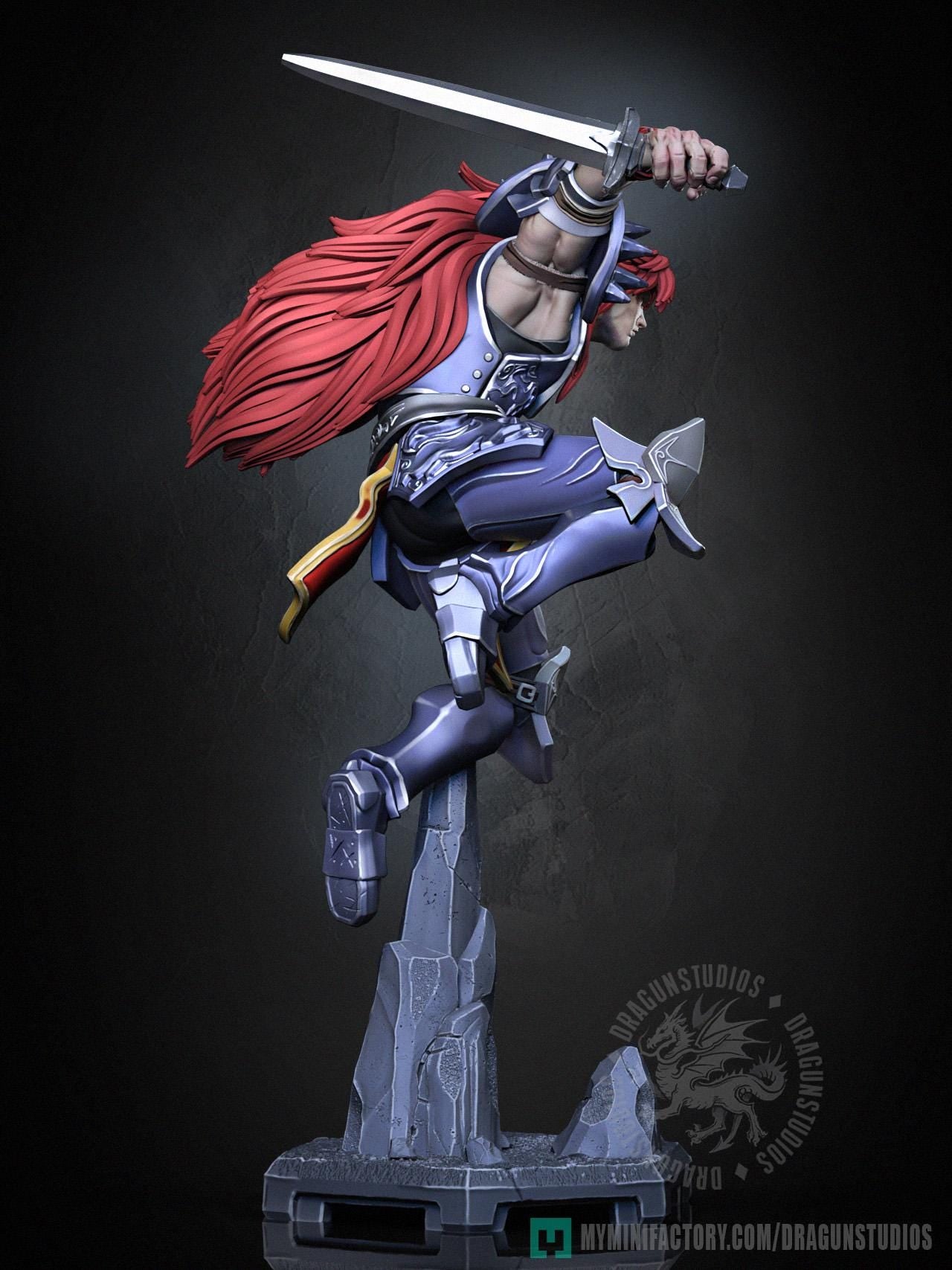 Braford and Horse Miniature - 28mm / 32mm / 36mm - DraGun Studios - Resin Printed Figurine for D&D, TTRPGs, and Board Games