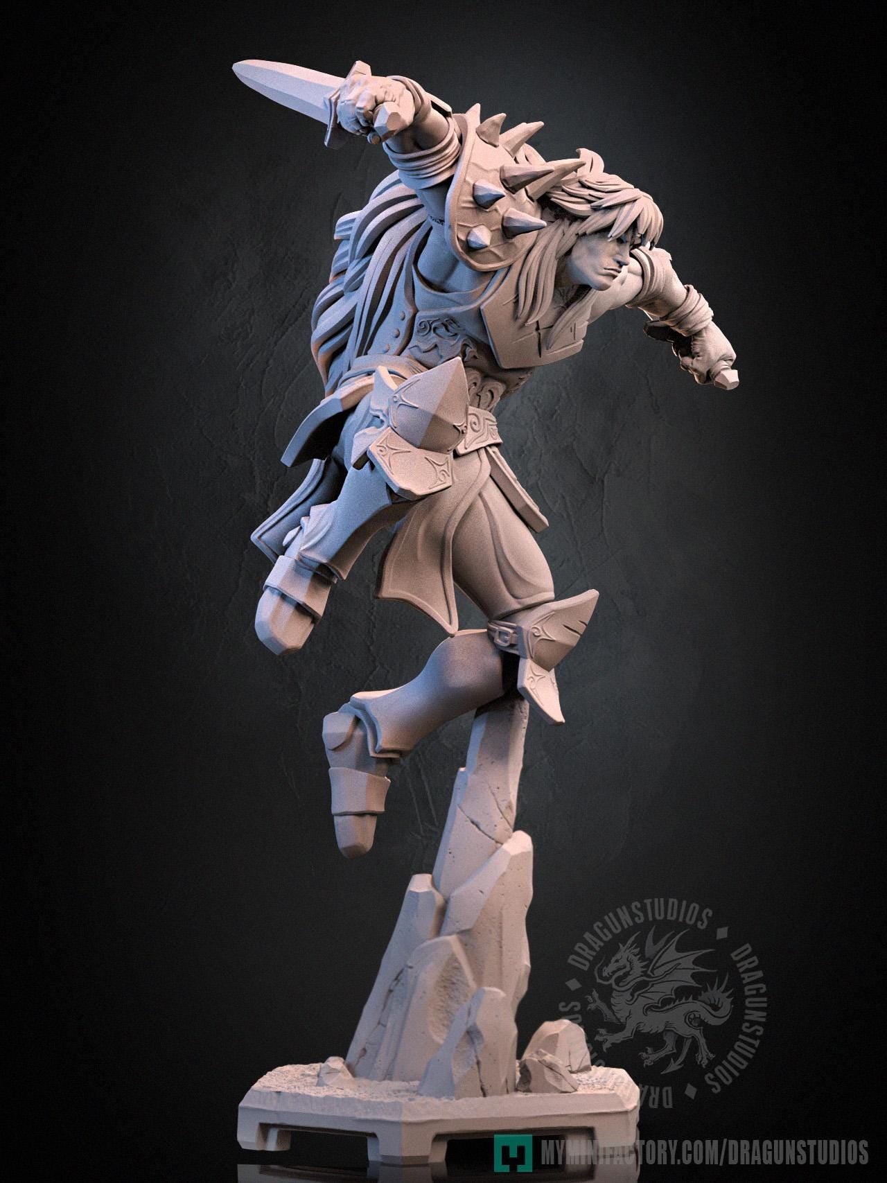 Braford and Horse Miniature - 28mm / 32mm / 36mm - DraGun Studios - Resin Printed Figurine for D&D, TTRPGs, and Board Games