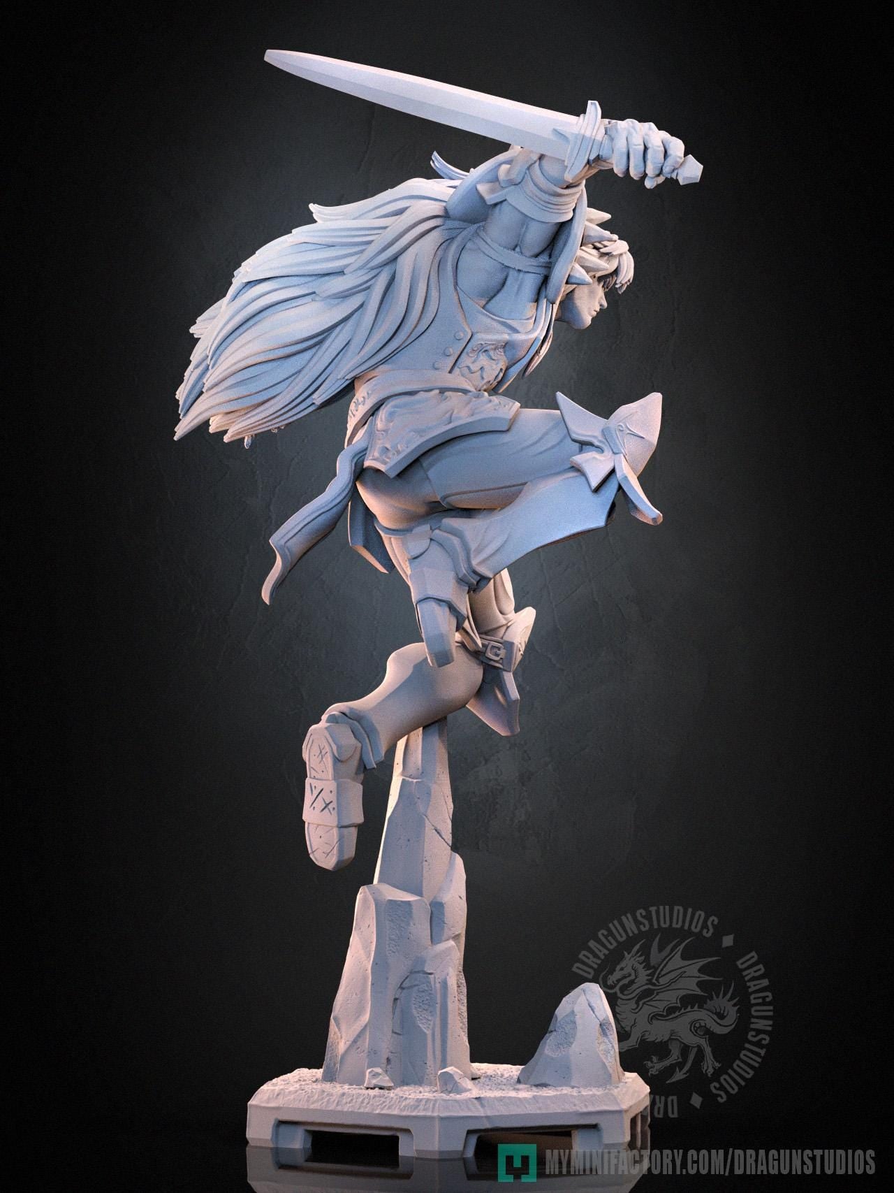 Braford and Horse Miniature - 28mm / 32mm / 36mm - DraGun Studios - Resin Printed Figurine for D&D, TTRPGs, and Board Games