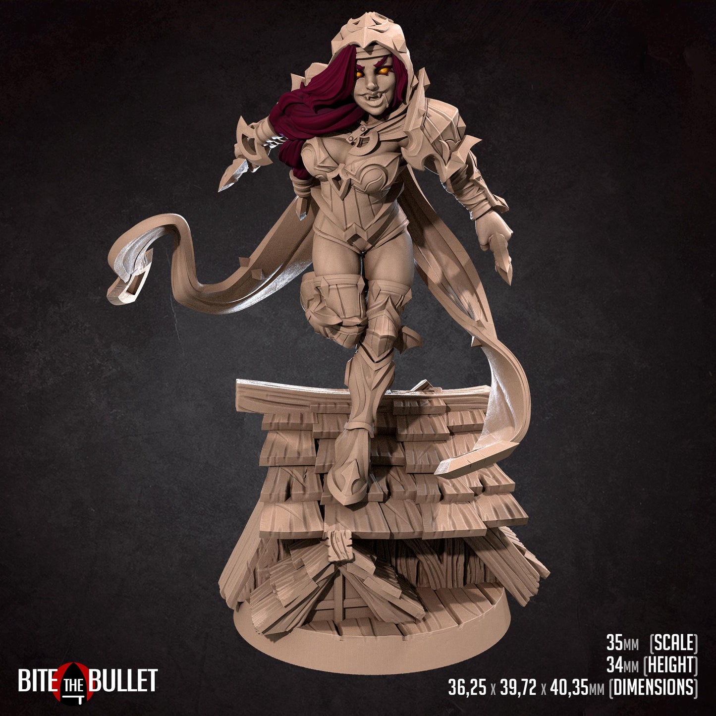 Vampire Rogue Miniature (2 Variations) - 28mm / 32mm / 36mm - Bite the Bullet - Resin Printed Figure for D&D, TTRPGs, and Board Games