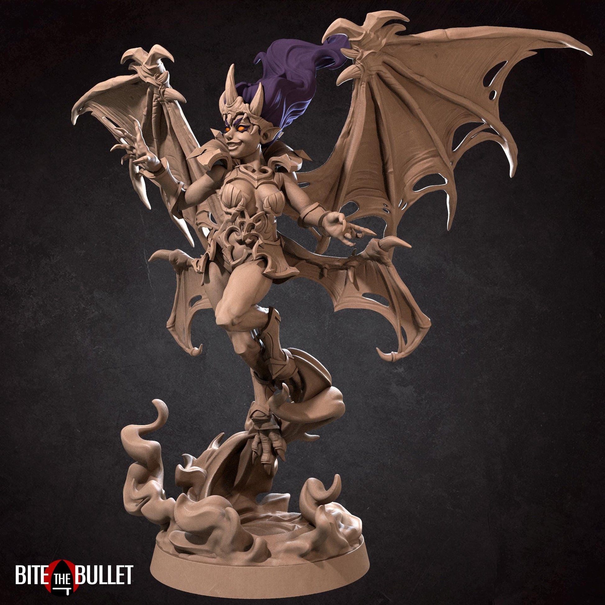 Vampire Hero Jezbeth Miniature - 28mm / 32mm / 36mm - Bite the Bullet - Resin Printed Figure for D&D, TTRPGs, and Board Games