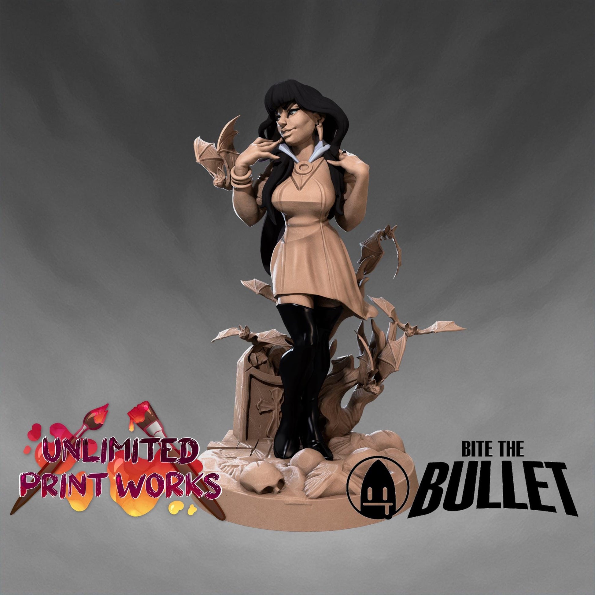 Vampire Dawn Miniature (w/NSFW Variations) - 28mm / 32mm / 36mm - Bite the Bullet - Resin Printed Figure for D&D, TTRPGs, and Board Games