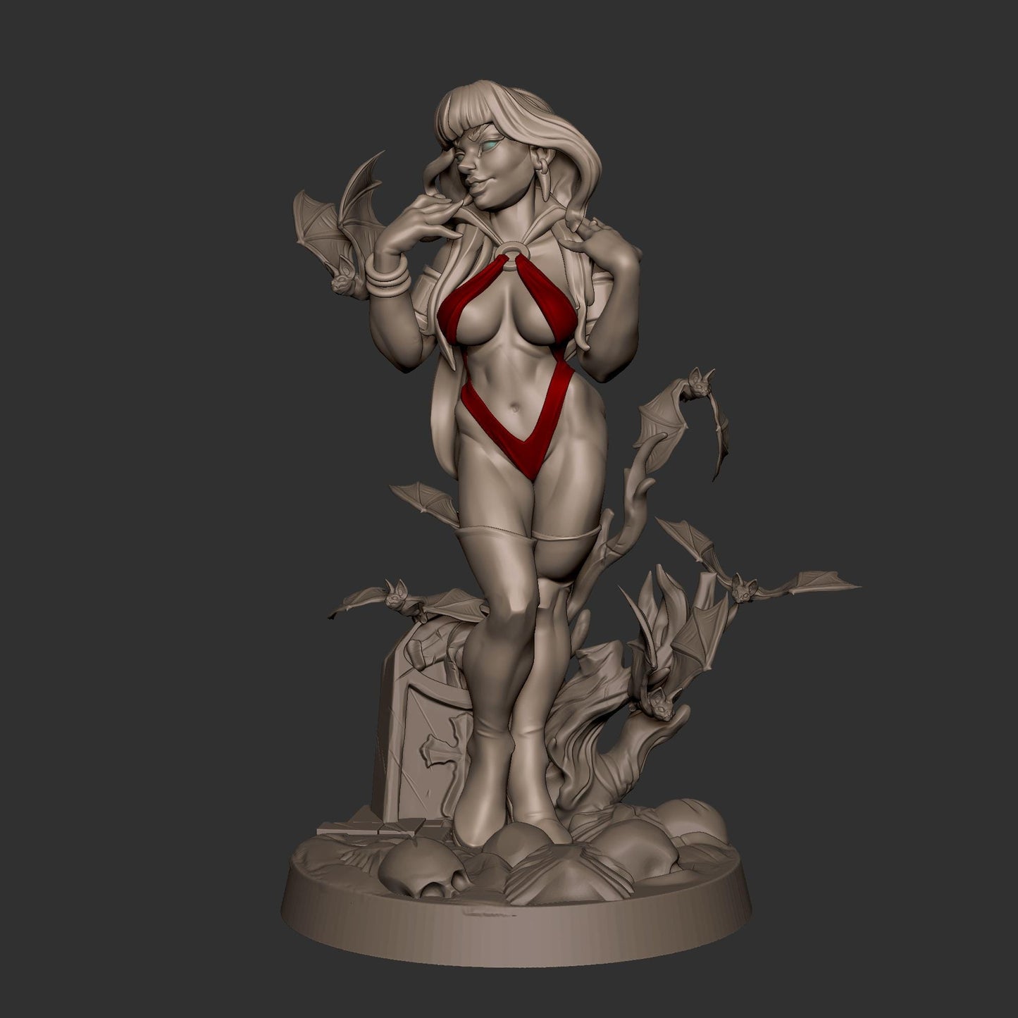 Vampire Dawn Miniature (w/NSFW Variations) - 28mm / 32mm / 36mm - Bite the Bullet - Resin Printed Figure for D&D, TTRPGs, and Board Games