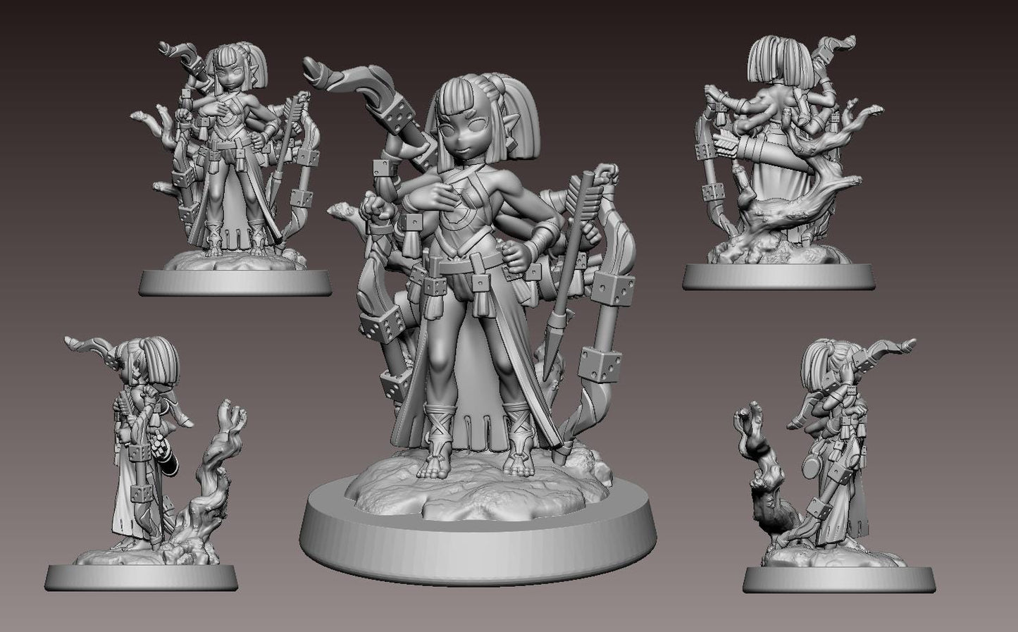 Dice Clan Miniature (4 Variations) - 28mm / 32mm / 36mm - LPOMC - Resin Printed Figure for D&D, TTRPGs, and Board Games