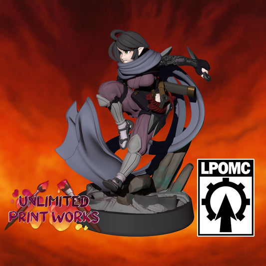 Kunoichi Momochi Miniature - 28mm / 32mm / 36mm / 75mm - LPOMC - Resin Printed Figure for D&D, TTRPGs, and Board Games