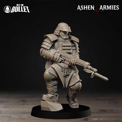Holy Shogunate Combat Engineer Miniature - 28mm / 32mm / 36mm - Bite the Bullet - Resin Printed Figure for D&D, TTRPGs, and Wargaming