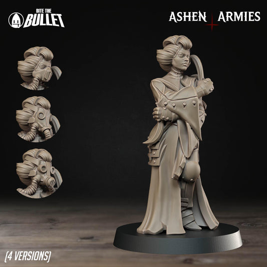 Holy Shogunate Combat Medic Miniature (Standard & NSFW Variations) - 28mm / 32mm / 36mm - Bite the Bullet - Resin Printed Figure