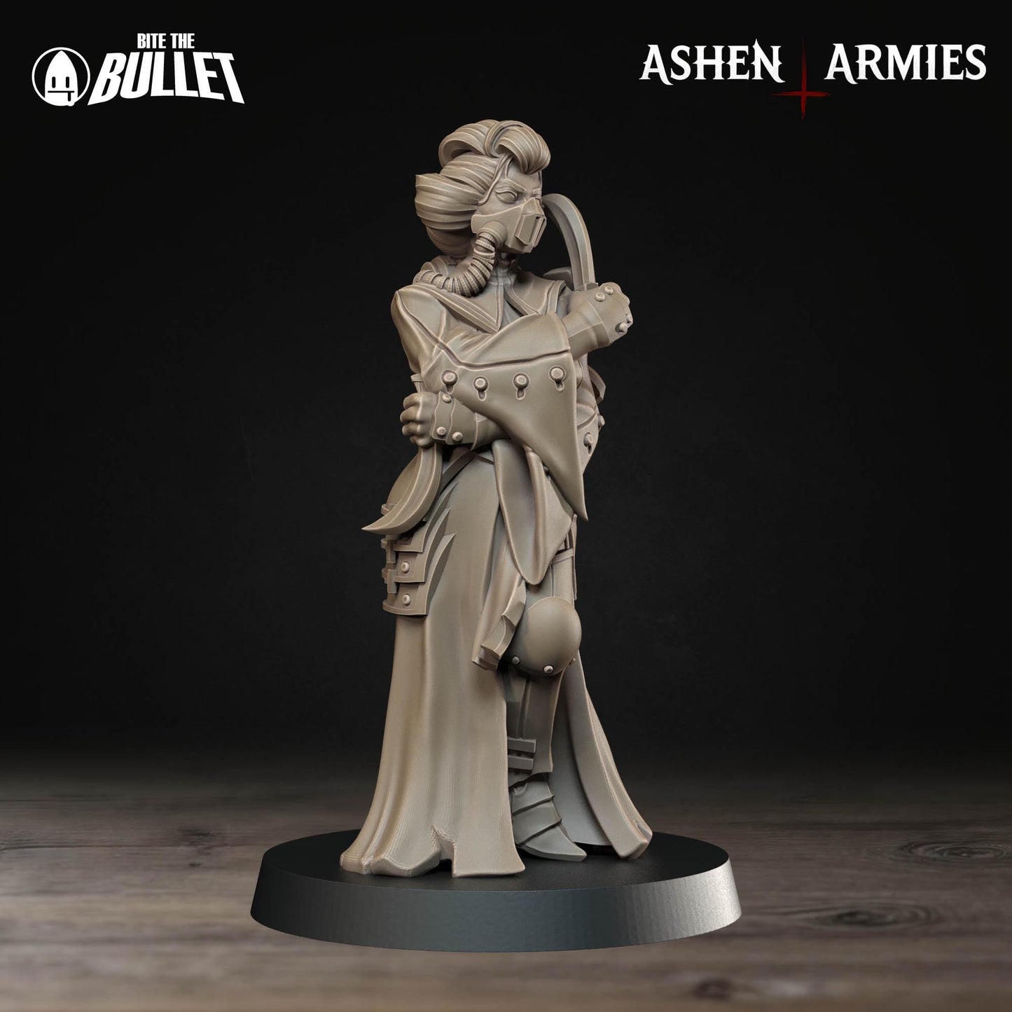 Holy Shogunate Combat Medic Miniature (Standard & NSFW Variations) - 28mm / 32mm / 36mm - Bite the Bullet - Resin Printed Figure