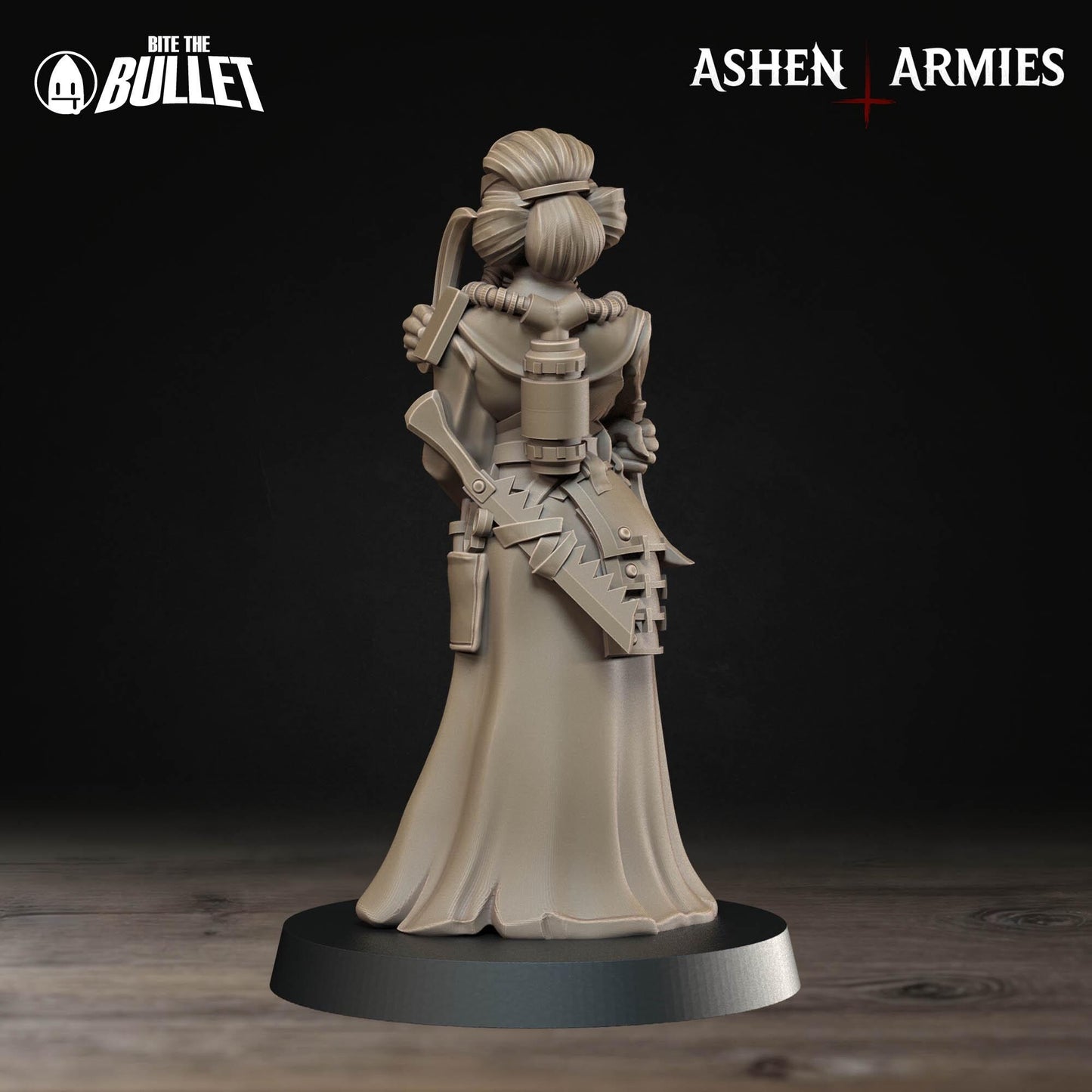 Holy Shogunate Combat Medic Miniature (Standard & NSFW Variations) - 28mm / 32mm / 36mm - Bite the Bullet - Resin Printed Figure