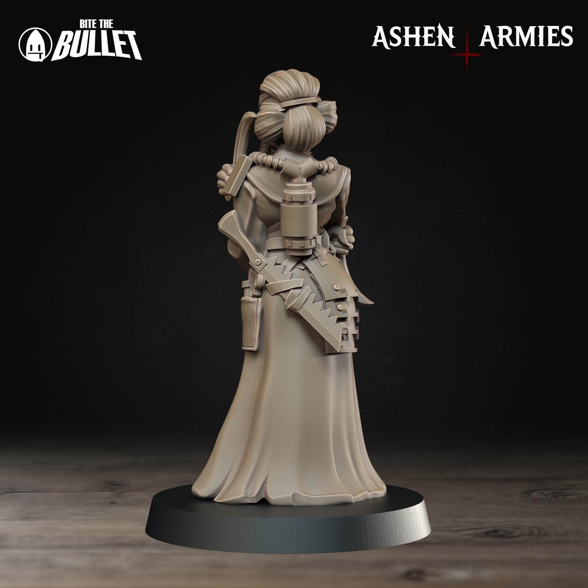 Holy Shogunate Combat Medic Miniature (Standard & NSFW Variations) - 28mm / 32mm / 36mm - Bite the Bullet - Resin Printed Figure