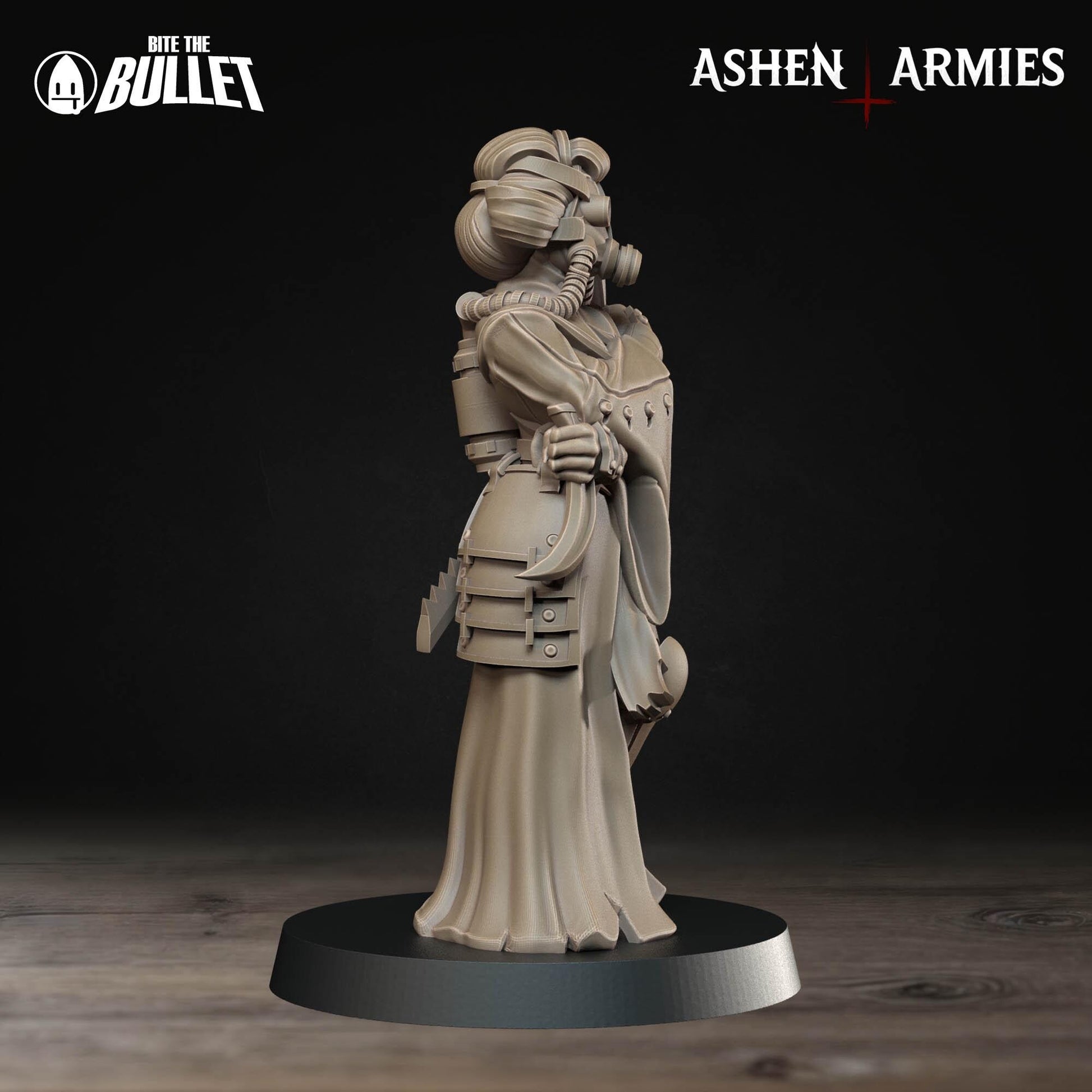 Holy Shogunate Combat Medic Miniature (Standard & NSFW Variations) - 28mm / 32mm / 36mm - Bite the Bullet - Resin Printed Figure