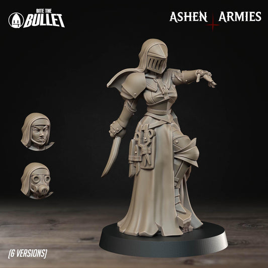 Sanctified Legion Combat Medic Miniature (Standard & NSFW Variations) - 28mm / 32mm / 36mm - Bite the Bullet - Figure for Trench Crusade