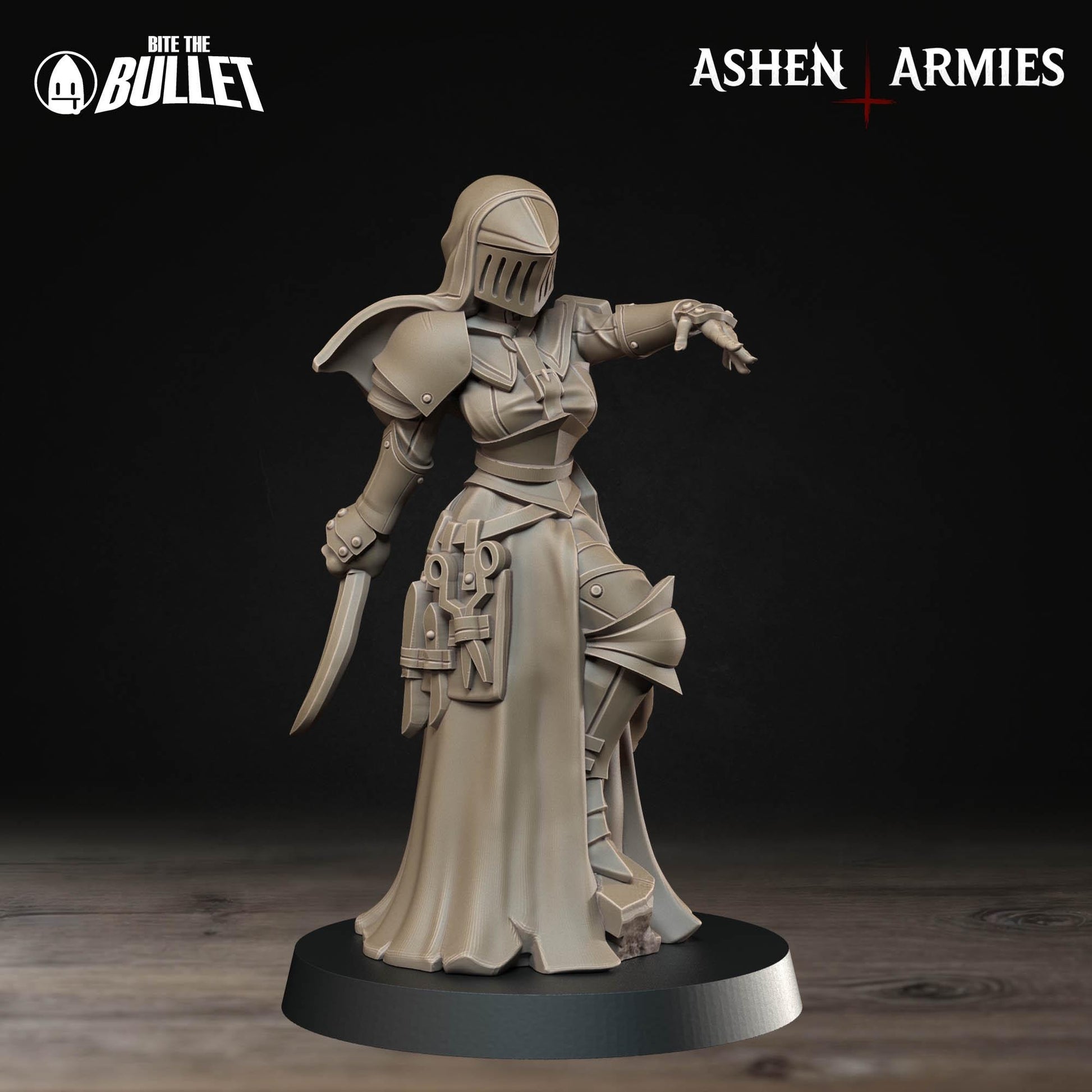 Sanctified Legion Combat Medic Miniature (Standard & NSFW Variations) - 28mm / 32mm / 36mm - Bite the Bullet - Figure for Trench Crusade