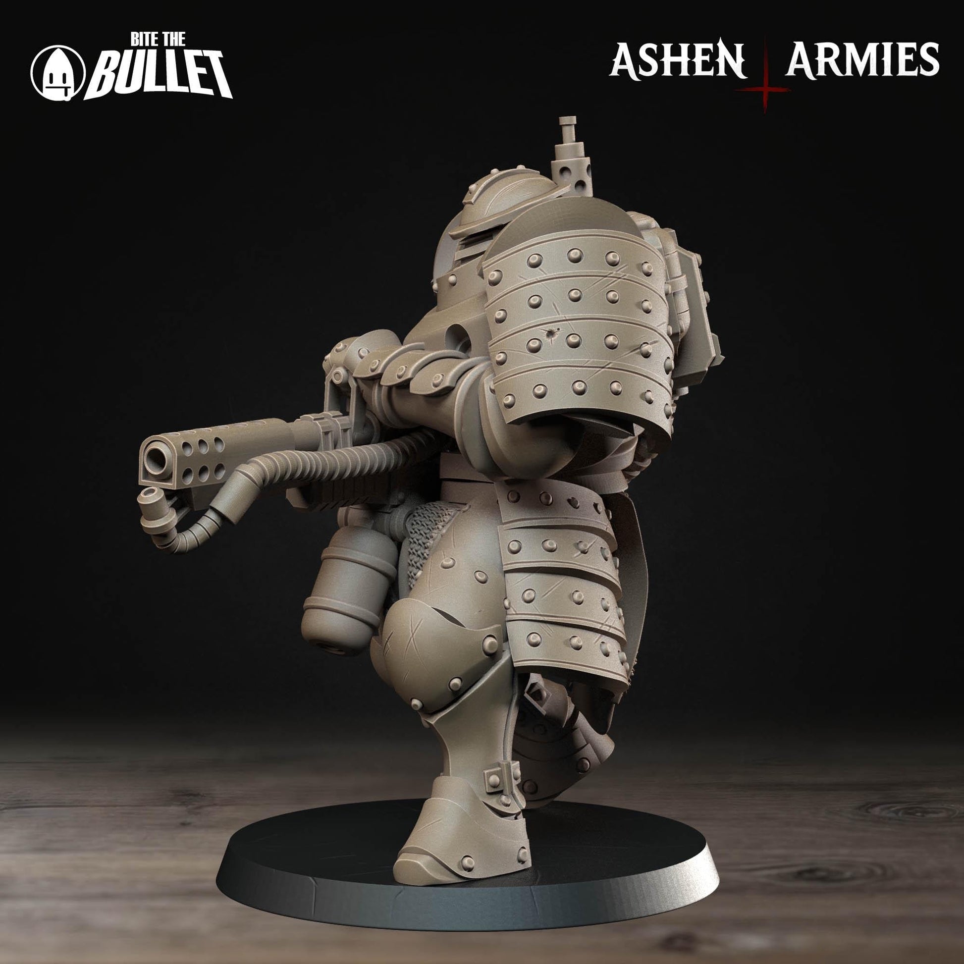 Holy Shogunate Heavy Infantry (Shotgun & Flamethrower Variations) - 28mm / 32mm / 36mm - Bite the Bullet - Figure for Grimdark WW1 Wargaming