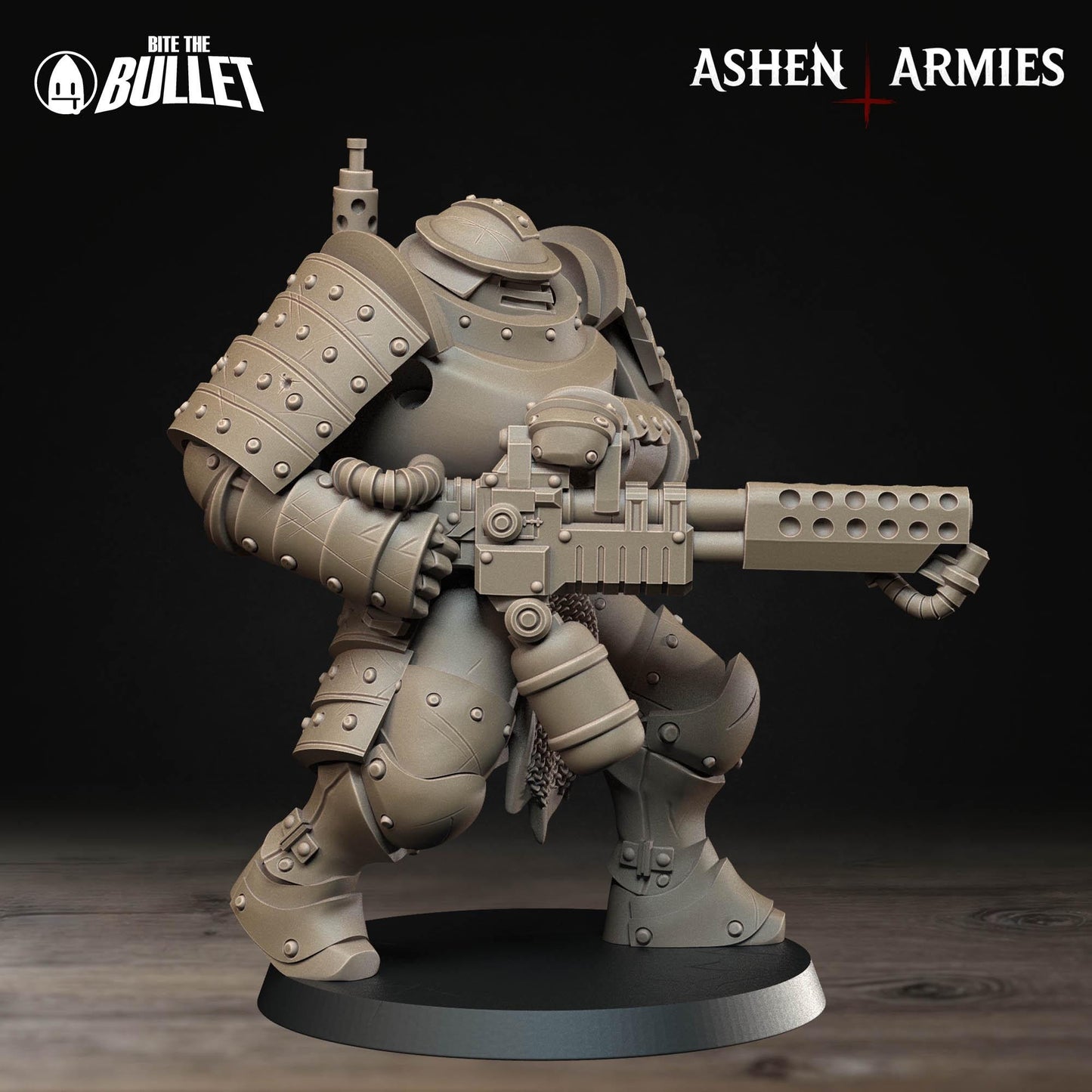 Holy Shogunate Heavy Infantry (Shotgun & Flamethrower Variations) - 28mm / 32mm / 36mm - Bite the Bullet - Figure for Grimdark WW1 Wargaming