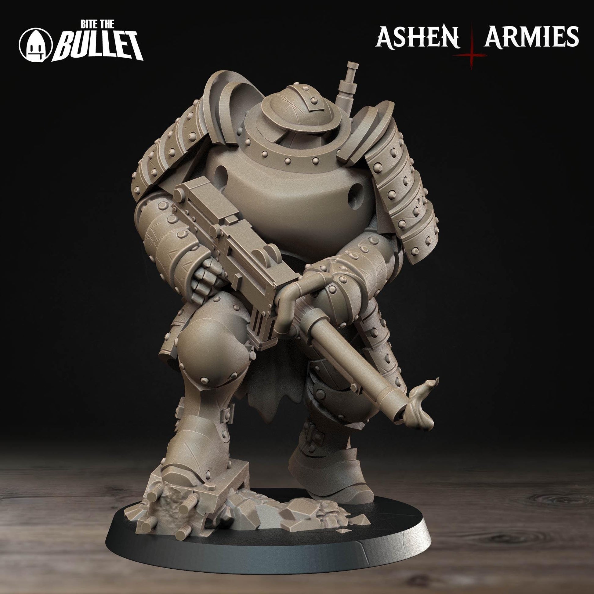 Holy Shogunate Heavy Infantry (Shotgun & Flamethrower Variations) - 28mm / 32mm / 36mm - Bite the Bullet - Figure for Grimdark WW1 Wargaming