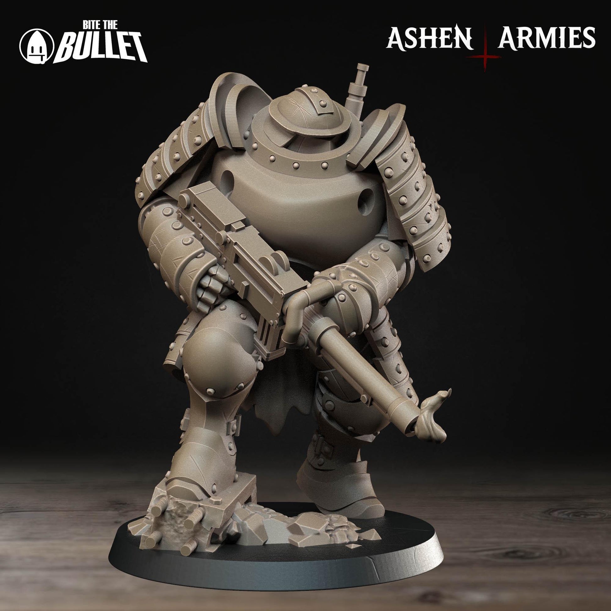 Holy Shogunate Heavy Infantry (Shotgun & Flamethrower Variations) - 28mm / 32mm / 36mm - Bite the Bullet - Figure for Grimdark WW1 Wargaming