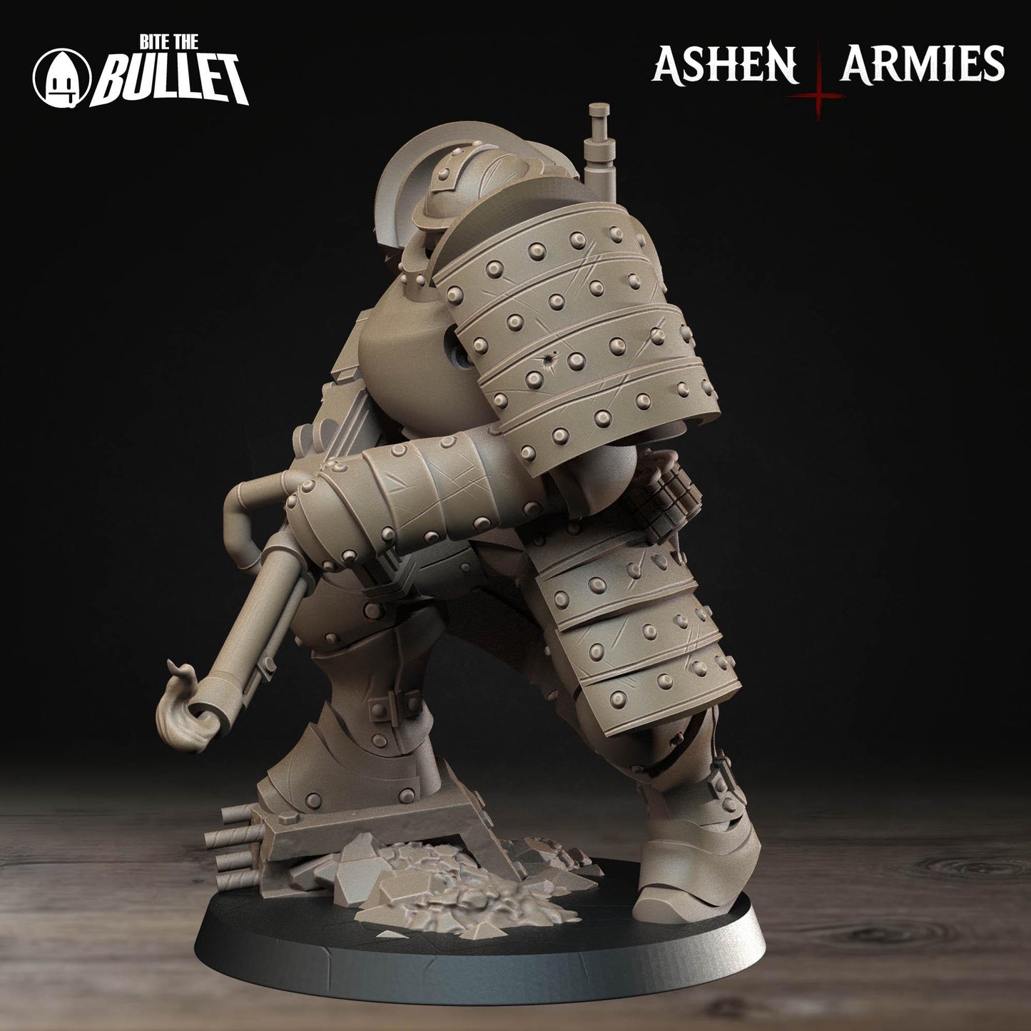 Holy Shogunate Heavy Infantry (Shotgun & Flamethrower Variations) - 28mm / 32mm / 36mm - Bite the Bullet - Figure for Grimdark WW1 Wargaming