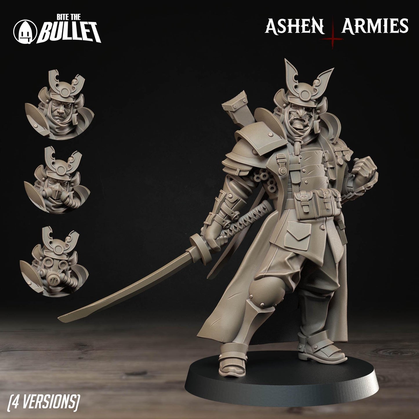 Holy Shogunate Lieutenant Miniature - 28mm / 32mm / 36mm - Bite the Bullet - Resin Printed Figure for D&D, TTRPGs, and Wargaming