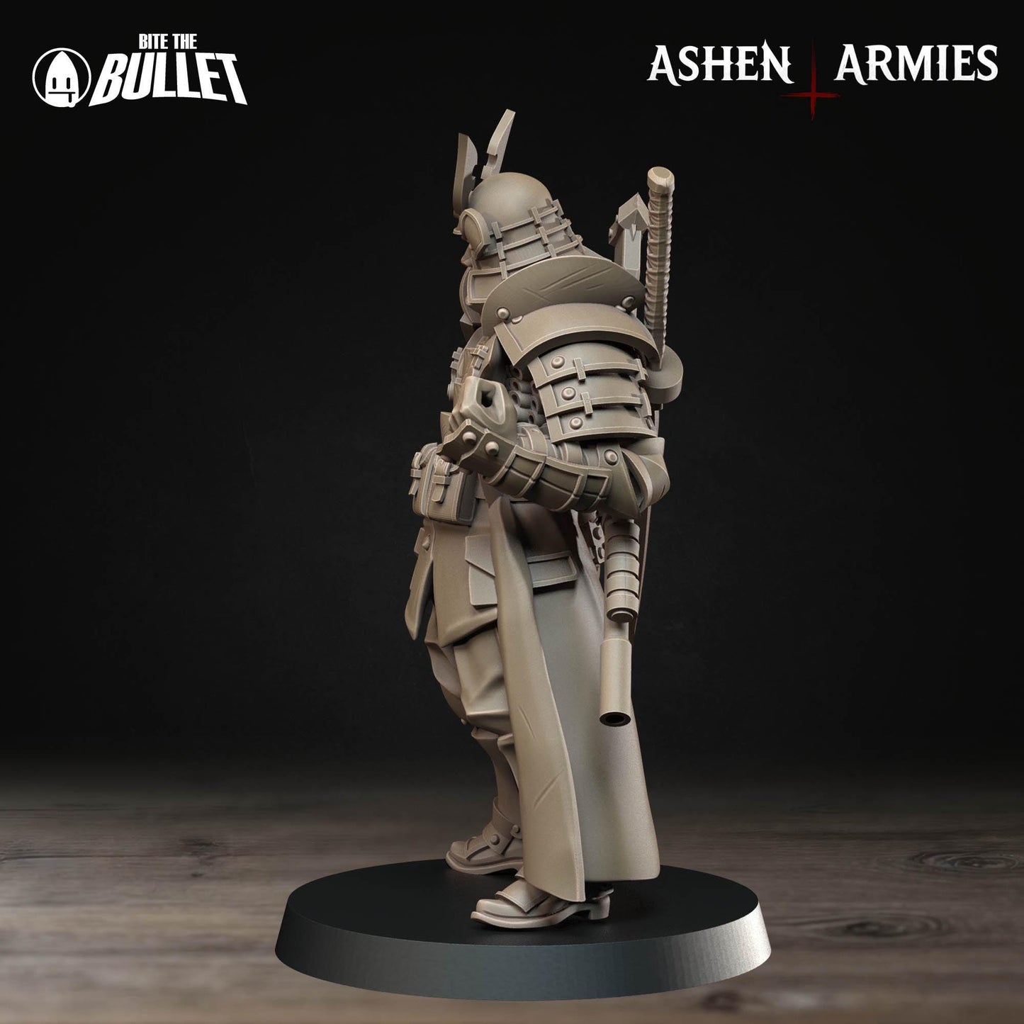 Holy Shogunate Lieutenant Miniature - 28mm / 32mm / 36mm - Bite the Bullet - Resin Printed Figure for D&D, TTRPGs, and Wargaming