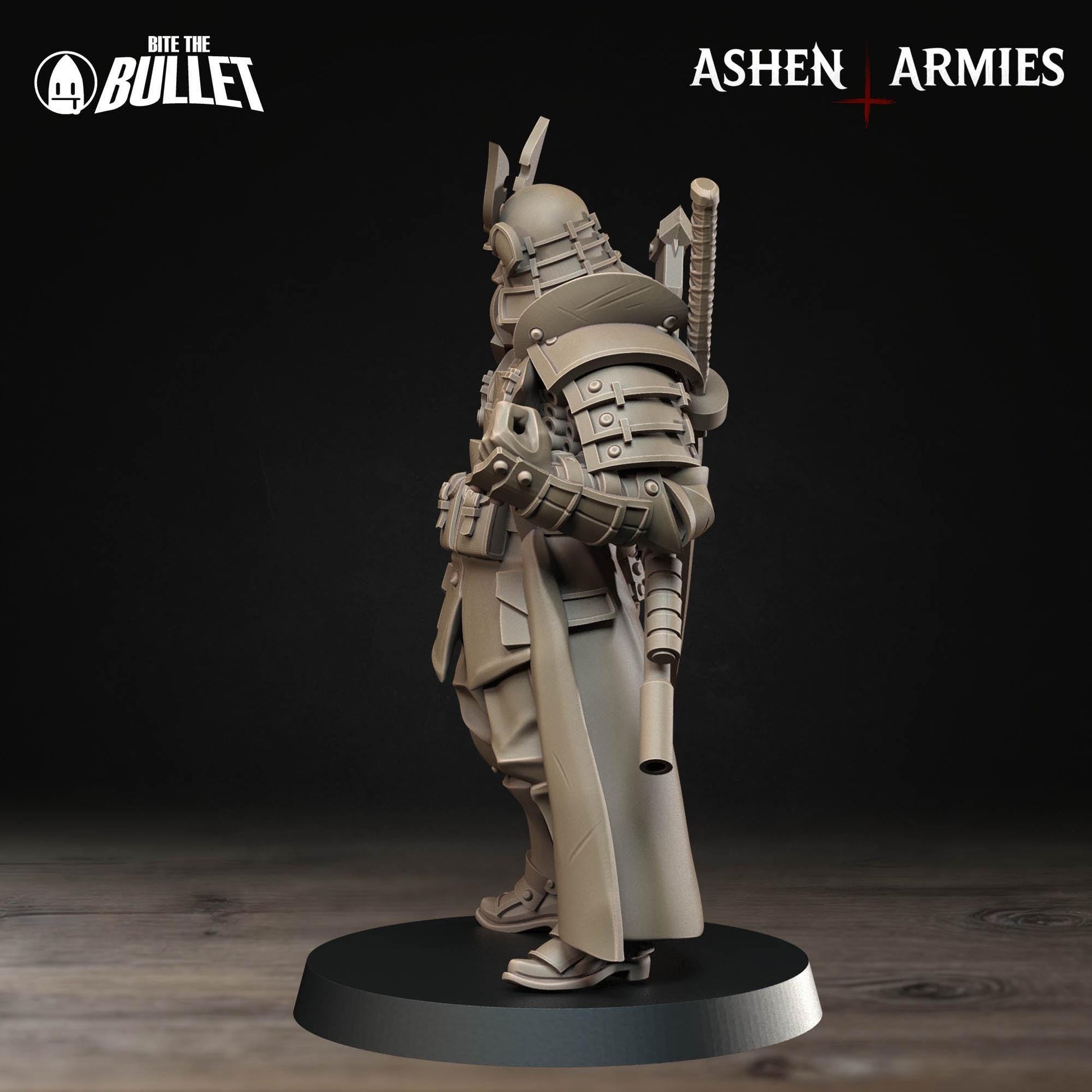 Holy Shogunate Lieutenant Miniature - 28mm / 32mm / 36mm - Bite the Bullet - Resin Printed Figure for D&D, TTRPGs, and Wargaming