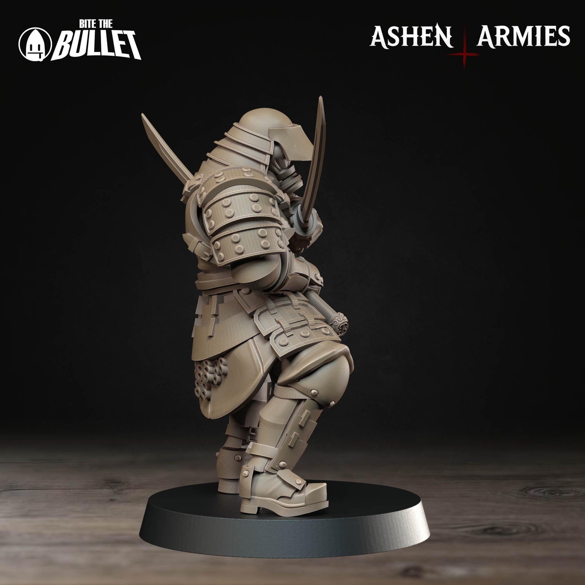 Holy Shogunate Shocktrooper Miniature (4 Variations) - 28mm / 32mm / 36mm - Bite the Bullet - Resin Printed Wargaming Figure