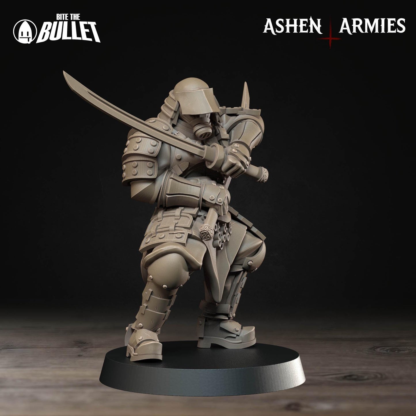 Holy Shogunate Shocktrooper Miniature (4 Variations) - 28mm / 32mm / 36mm - Bite the Bullet - Resin Printed Wargaming Figure
