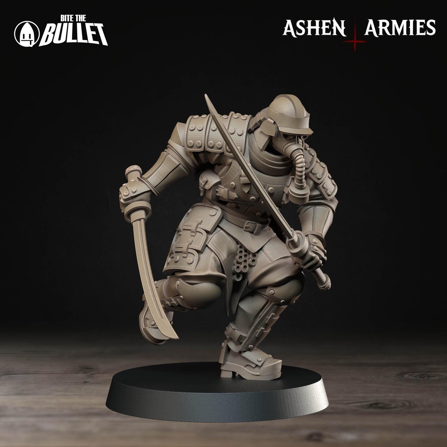 Holy Shogunate Shocktrooper Miniature (4 Variations) - 28mm / 32mm / 36mm - Bite the Bullet - Resin Printed Wargaming Figure