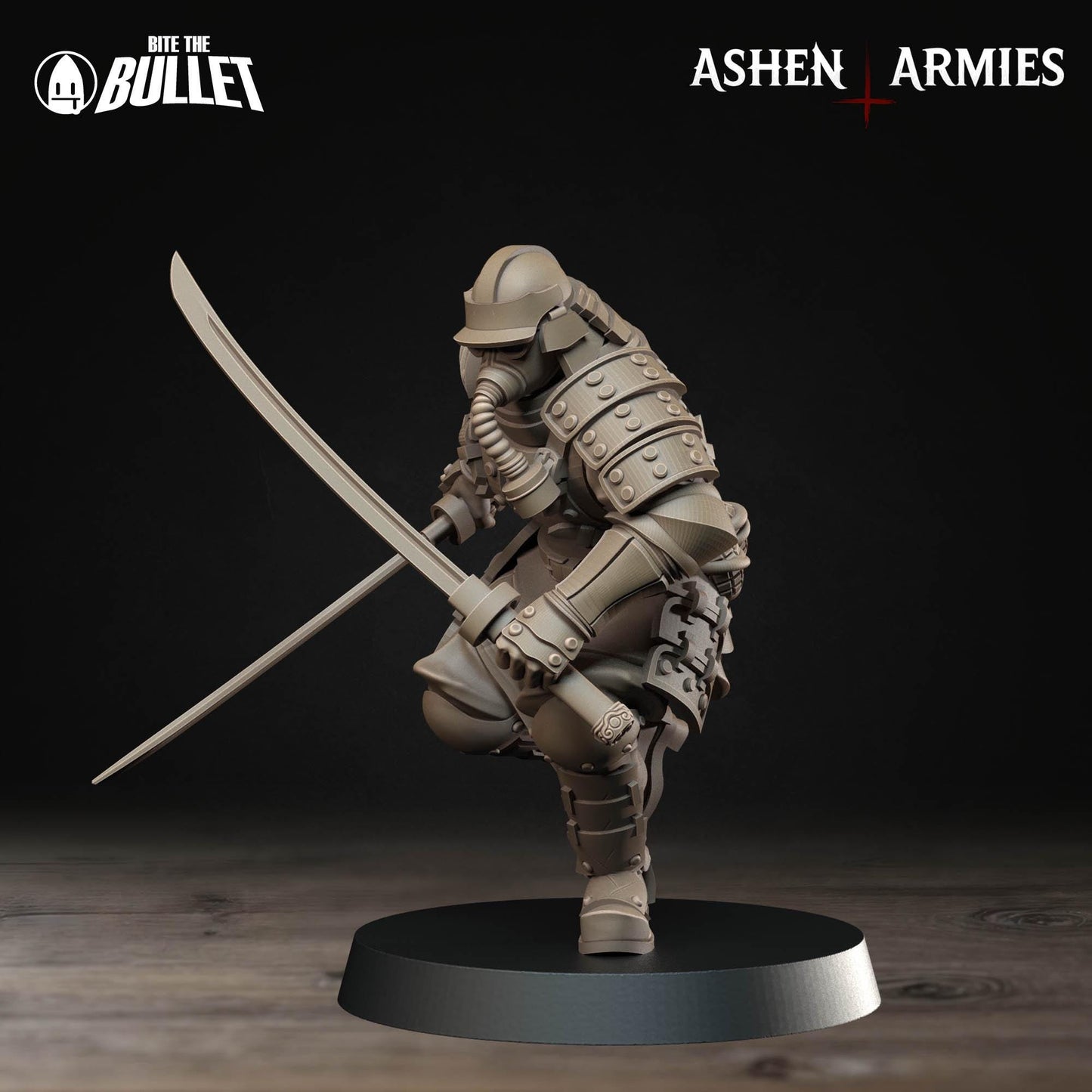 Holy Shogunate Shocktrooper Miniature (4 Variations) - 28mm / 32mm / 36mm - Bite the Bullet - Resin Printed Wargaming Figure