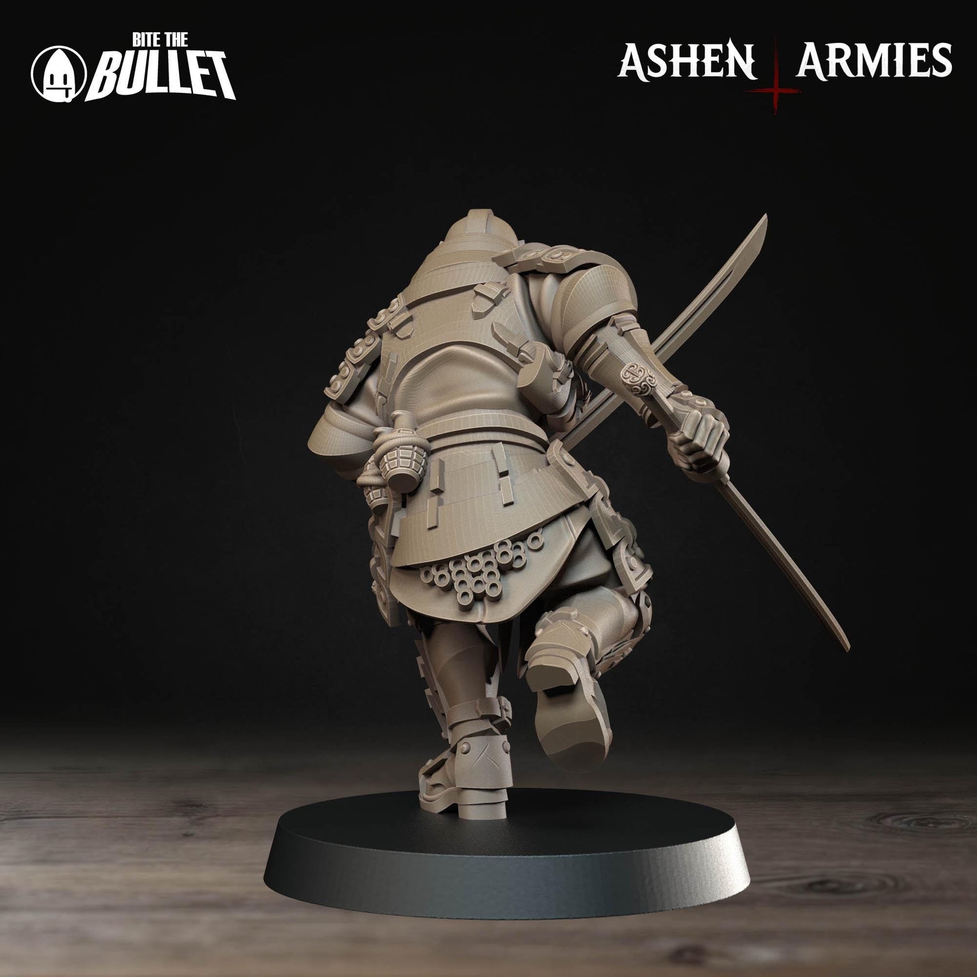 Holy Shogunate Shocktrooper Miniature (4 Variations) - 28mm / 32mm / 36mm - Bite the Bullet - Resin Printed Wargaming Figure