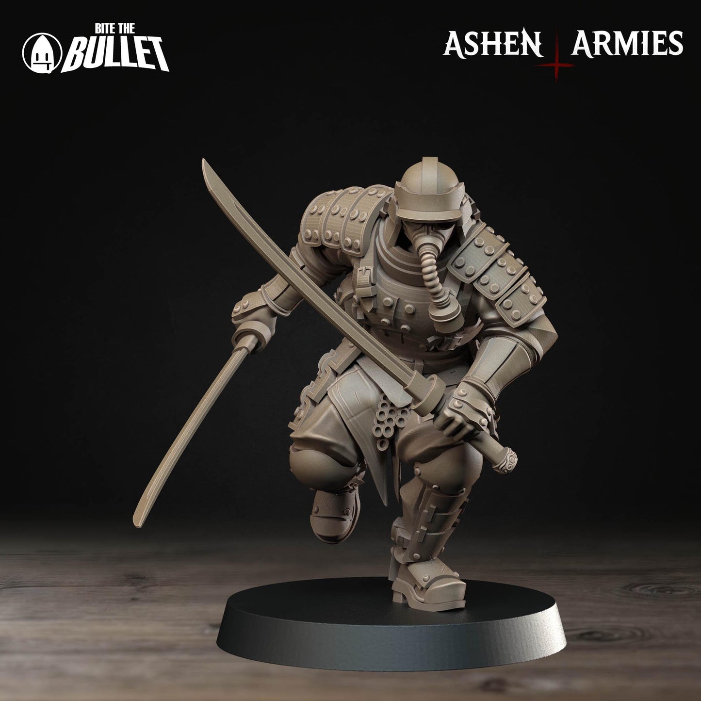 Holy Shogunate Shocktrooper Miniature (4 Variations) - 28mm / 32mm / 36mm - Bite the Bullet - Resin Printed Wargaming Figure