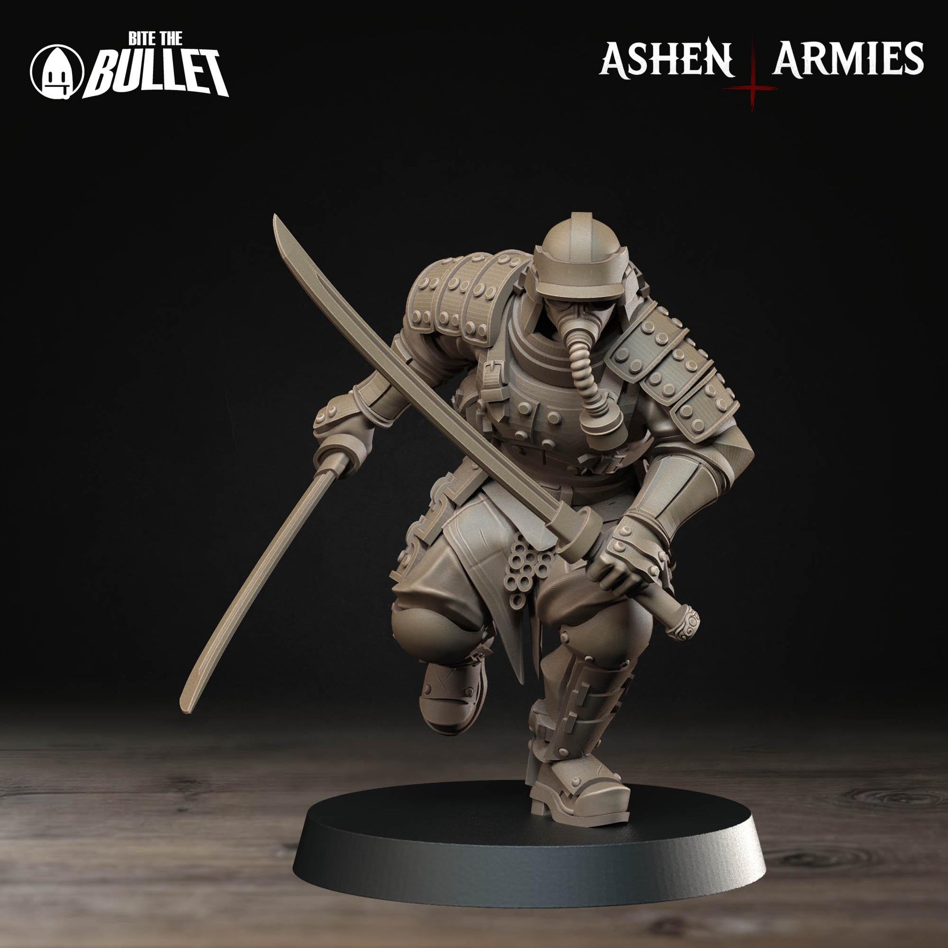 Holy Shogunate Shocktrooper Miniature (4 Variations) - 28mm / 32mm / 36mm - Bite the Bullet - Resin Printed Wargaming Figure