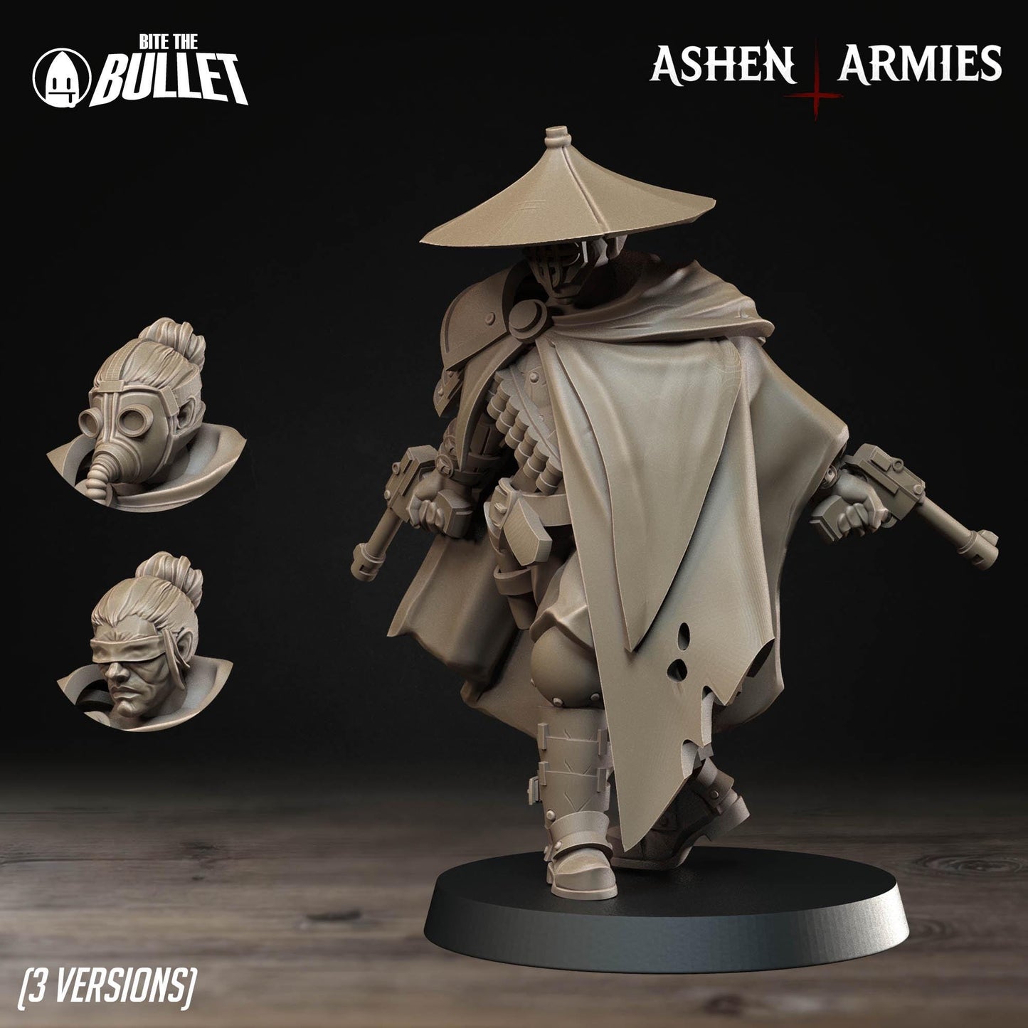 Holy Shogunate Rifle Sniper Priest Miniature (3 Variations) - 28mm / 32mm / 36mm - Bite the Bullet - Resin Printed Wargaming Figure